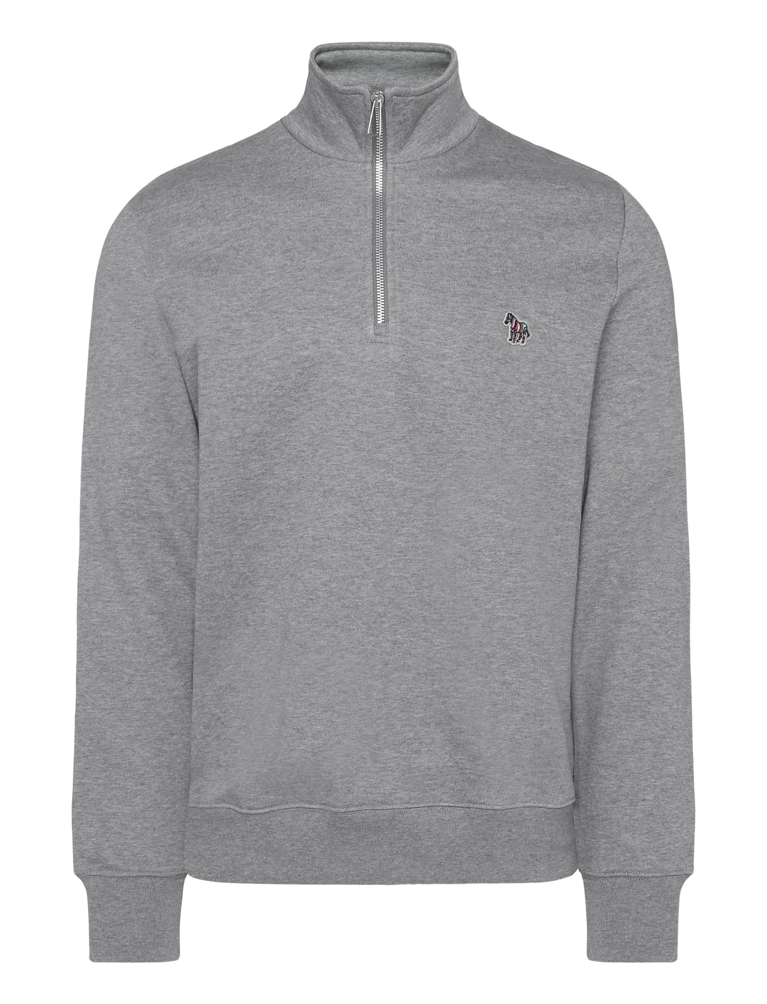 PS Paul Smith MENS LS REG FIT HALF ZIP TOP ZEBRA - Shop efter anledning - MELAN / grey