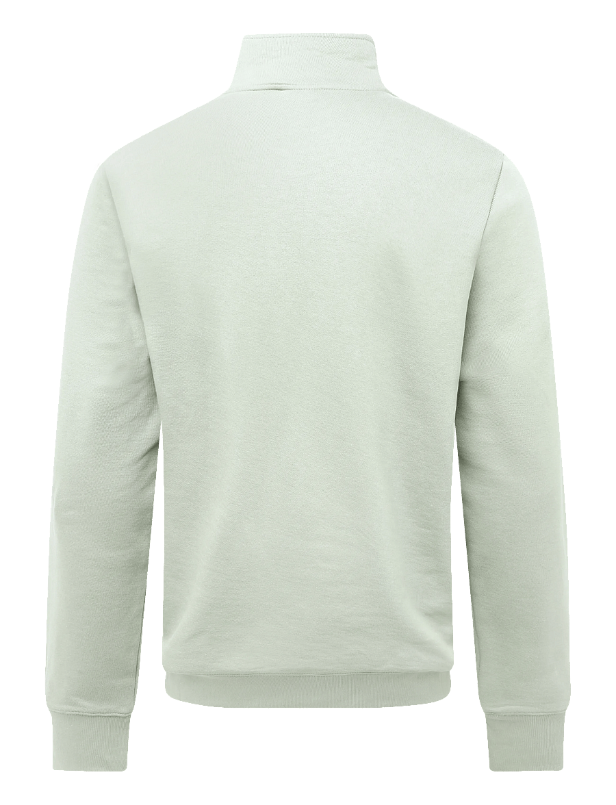 PS Paul Smith - MENS REG FIT HALF ZIP TOP ZEBRA - half zip-tröjor - 34c_lt greyish green - 1
