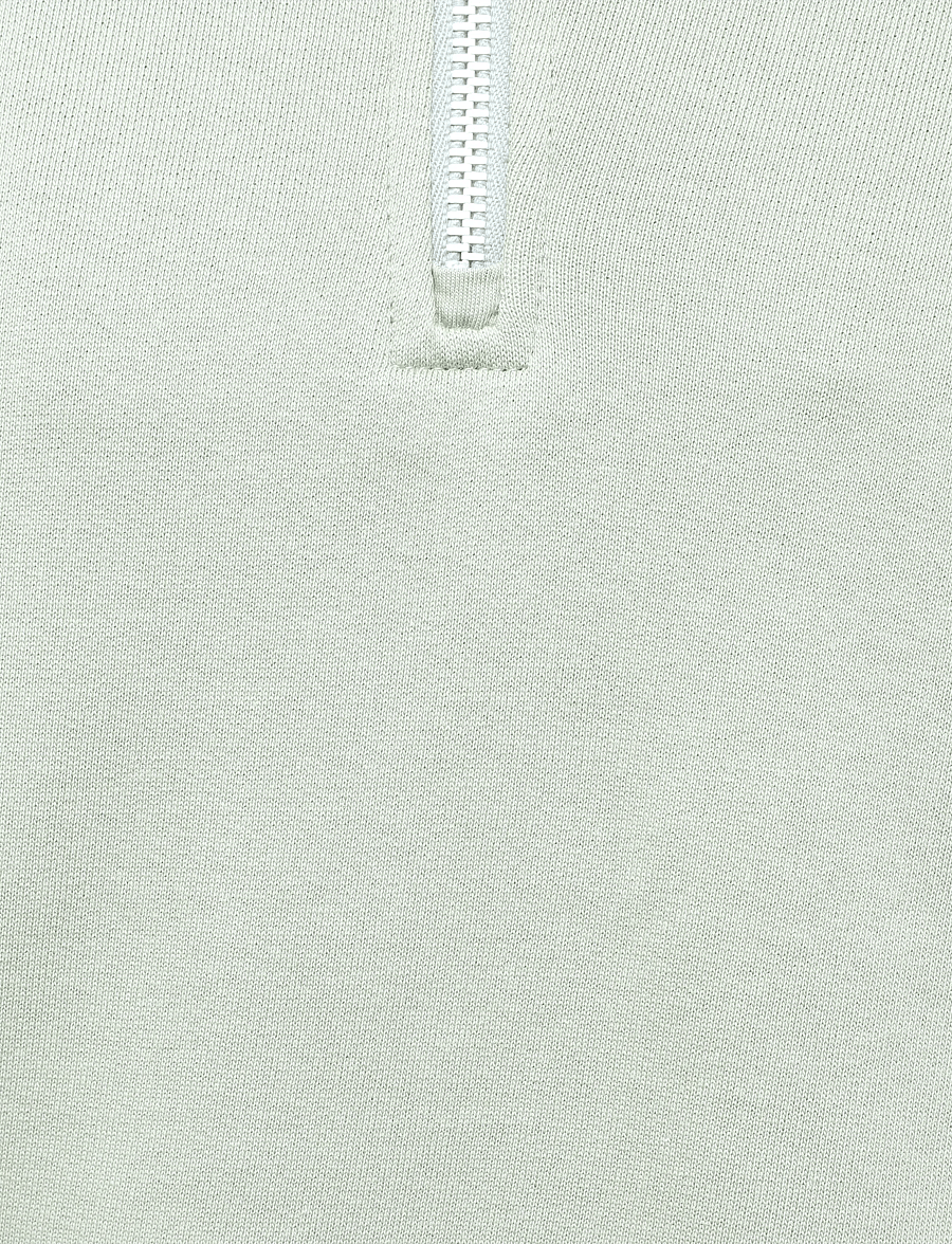 PS Paul Smith - MENS REG FIT HALF ZIP TOP ZEBRA - half zip-tröjor - 34c_lt greyish green - 2
