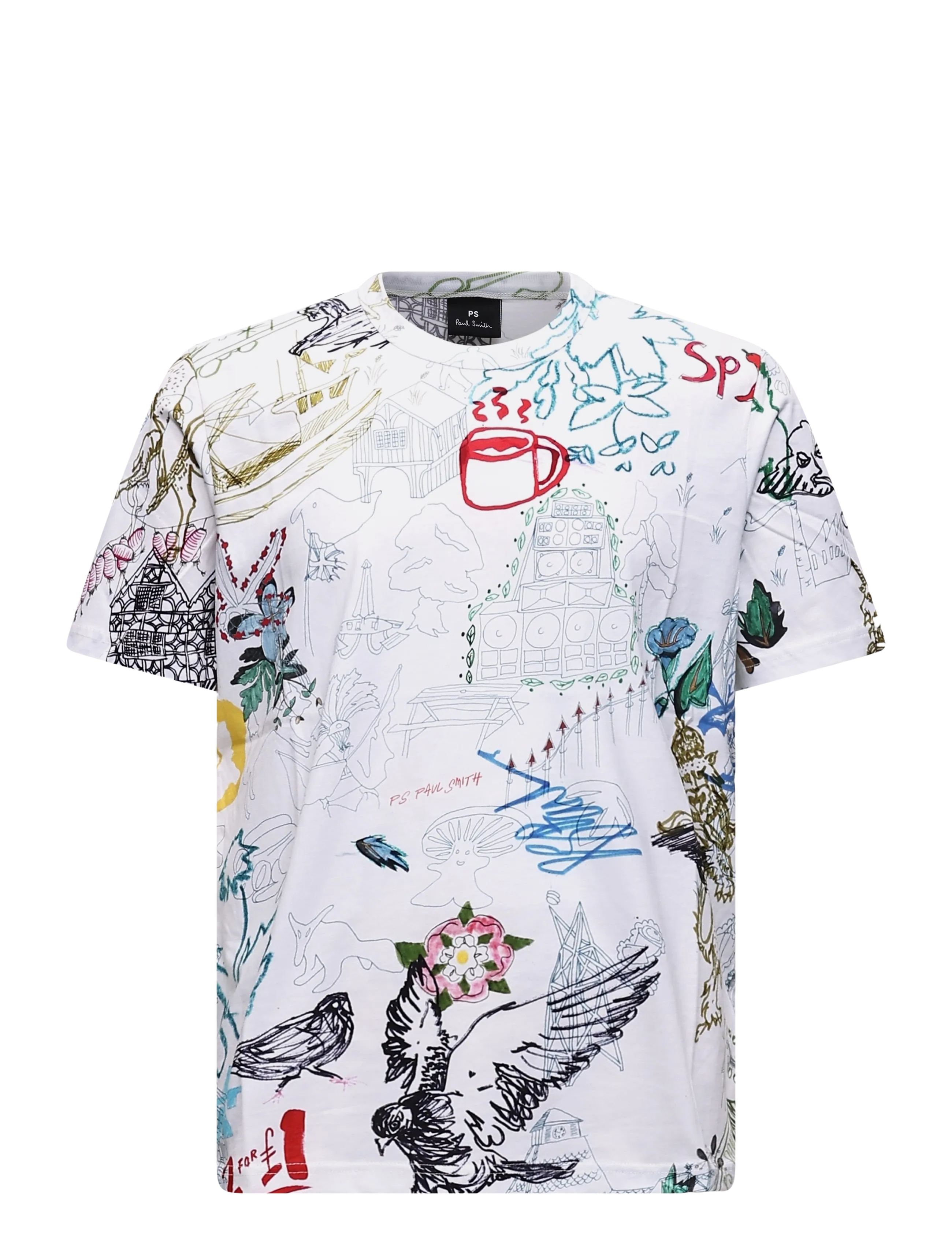 PS Paul Smith MENS REG FIT T SHIRT - Riided - 01_WHITE / white