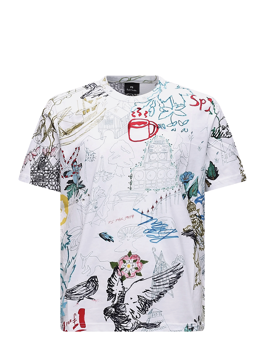 PS Paul Smith - MENS REG FIT T SHIRT - lühikeste varrukatega t-särgid - 01_white - 0