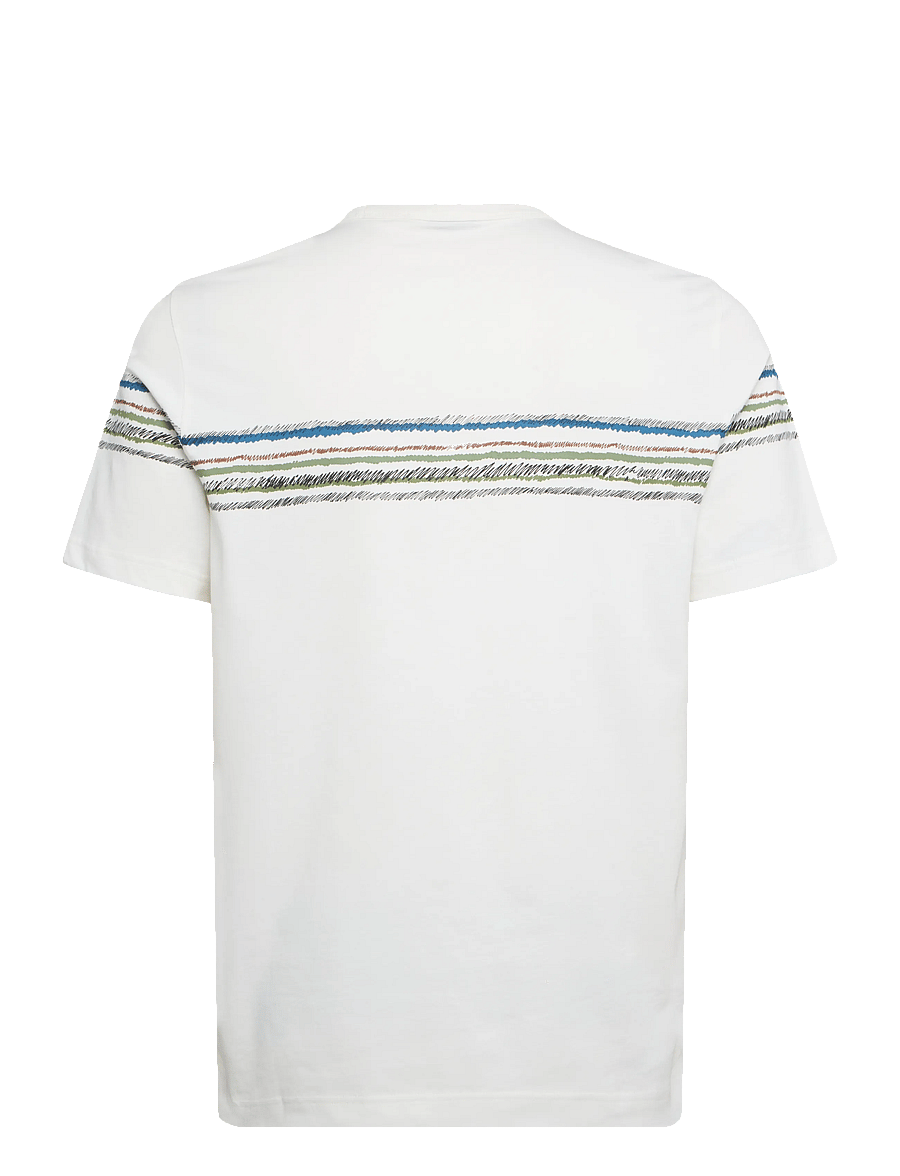 PS Paul Smith - MENS REG FIT T SHIRT STRIPE - kurzärmelige t-shirts - 02_off white - 1