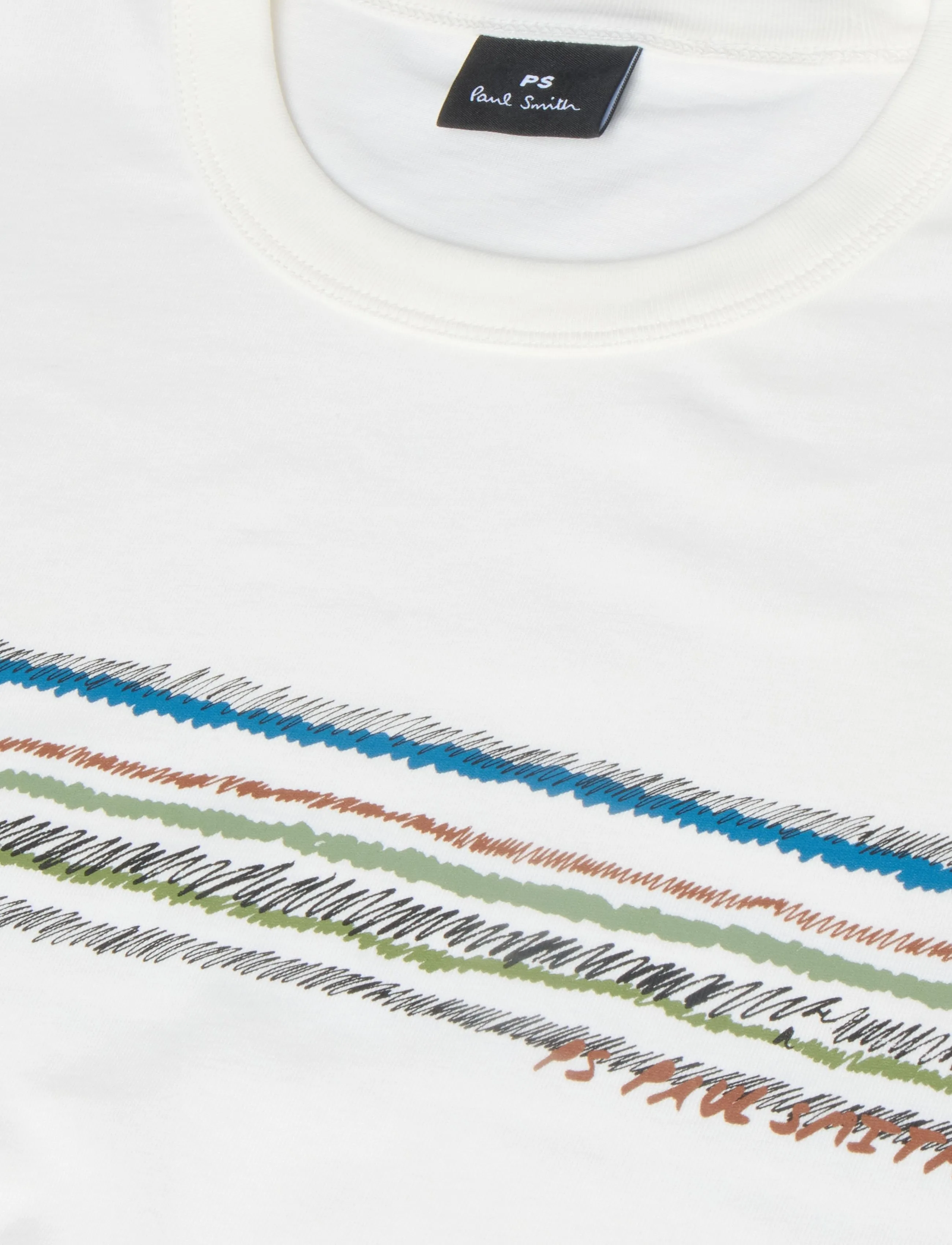 PS Paul Smith - MENS REG FIT T SHIRT STRIPE - kurzärmelige t-shirts - 02_off white - 2