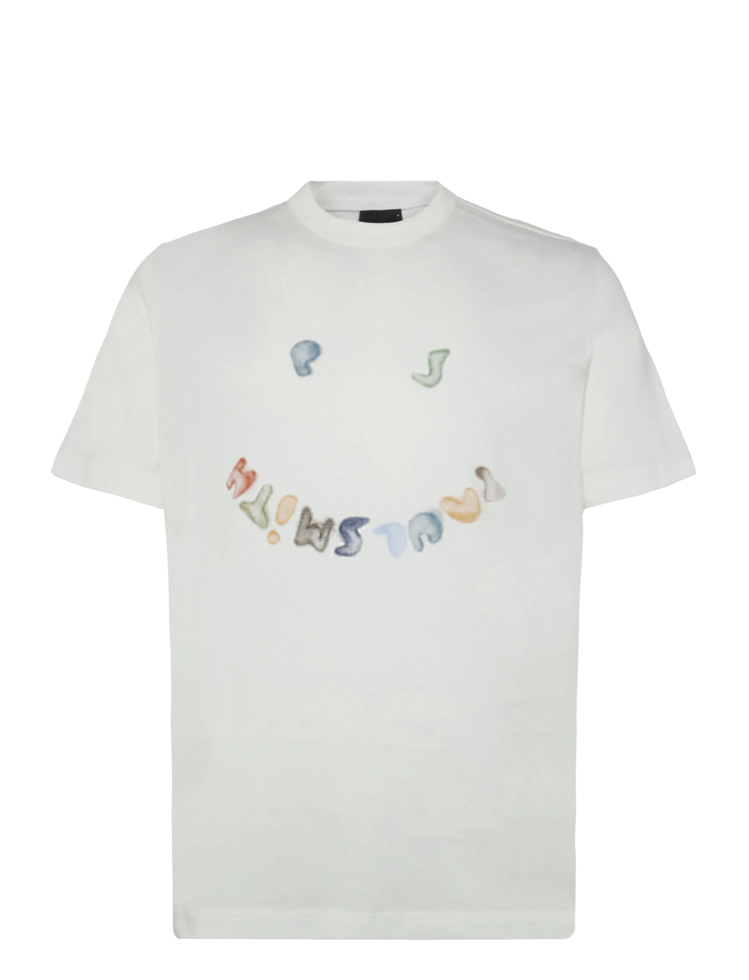 Paul Smith MENS REG FIT T SHIRT HAPPY - Kortærmede T-shirts - 02_OFF WHITE / white