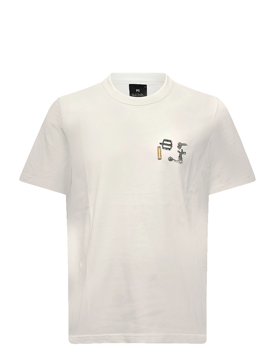 PS Paul Smith - MENS REG FIT T SHIRT BIKE PARTS - lühikeste varrukatega t-särgid - 02_off white - 0
