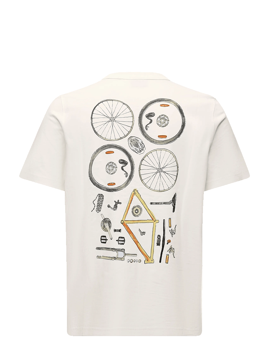 PS Paul Smith - MENS REG FIT T SHIRT BIKE PARTS - lühikeste varrukatega t-särgid - 02_off white - 1