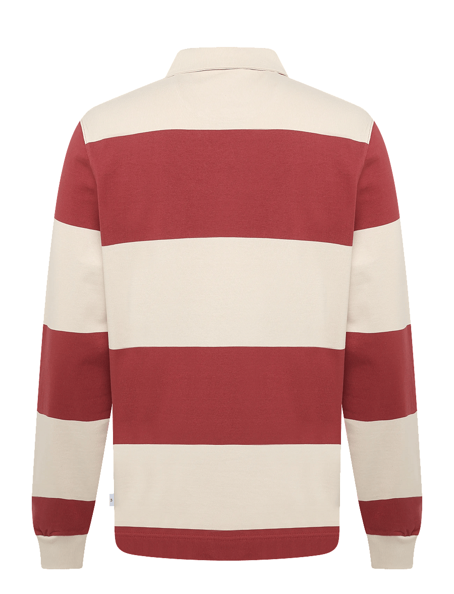 PS Paul Smith - MENS LS POPOVER - langärmelige strick-polohemden - brick red - 1