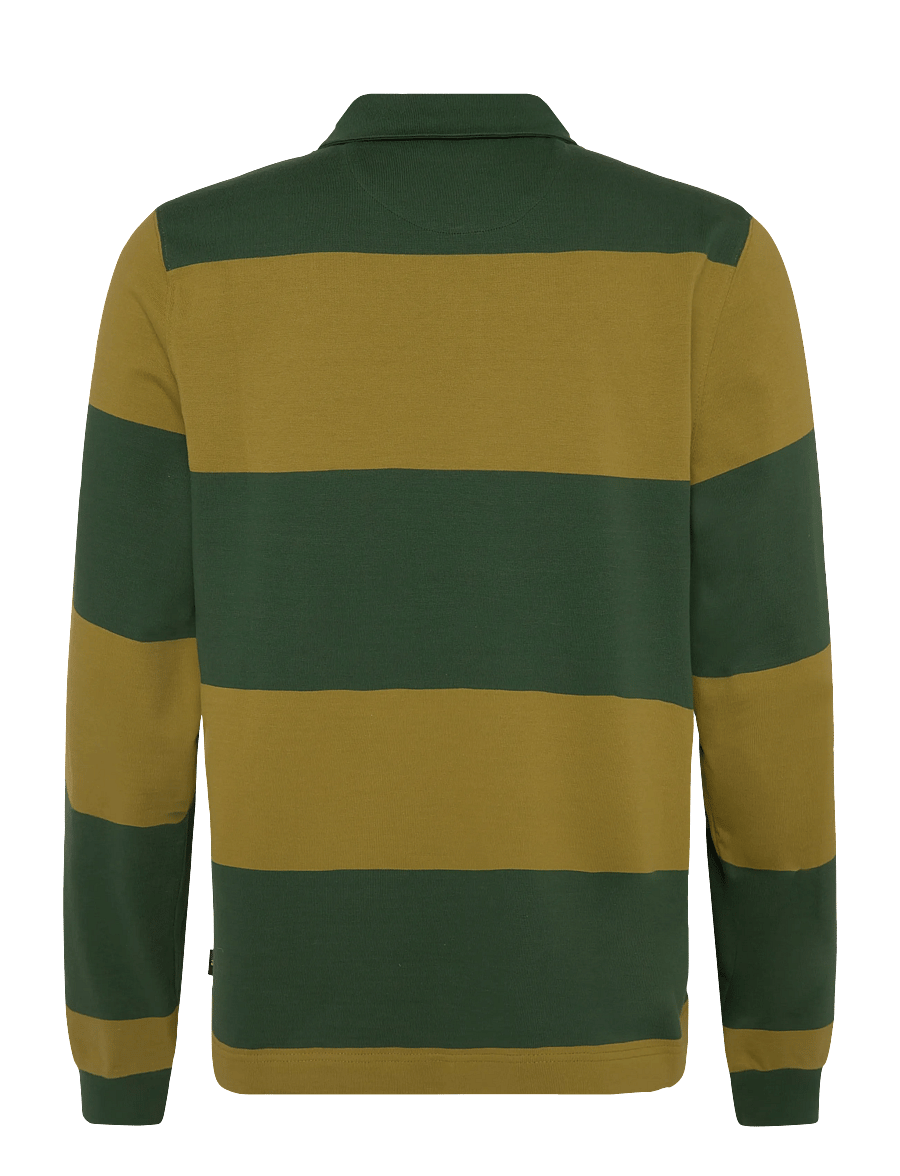 PS Paul Smith - MENS LS POPOVER - långärmade stickade pikétröjor - olive green - 1
