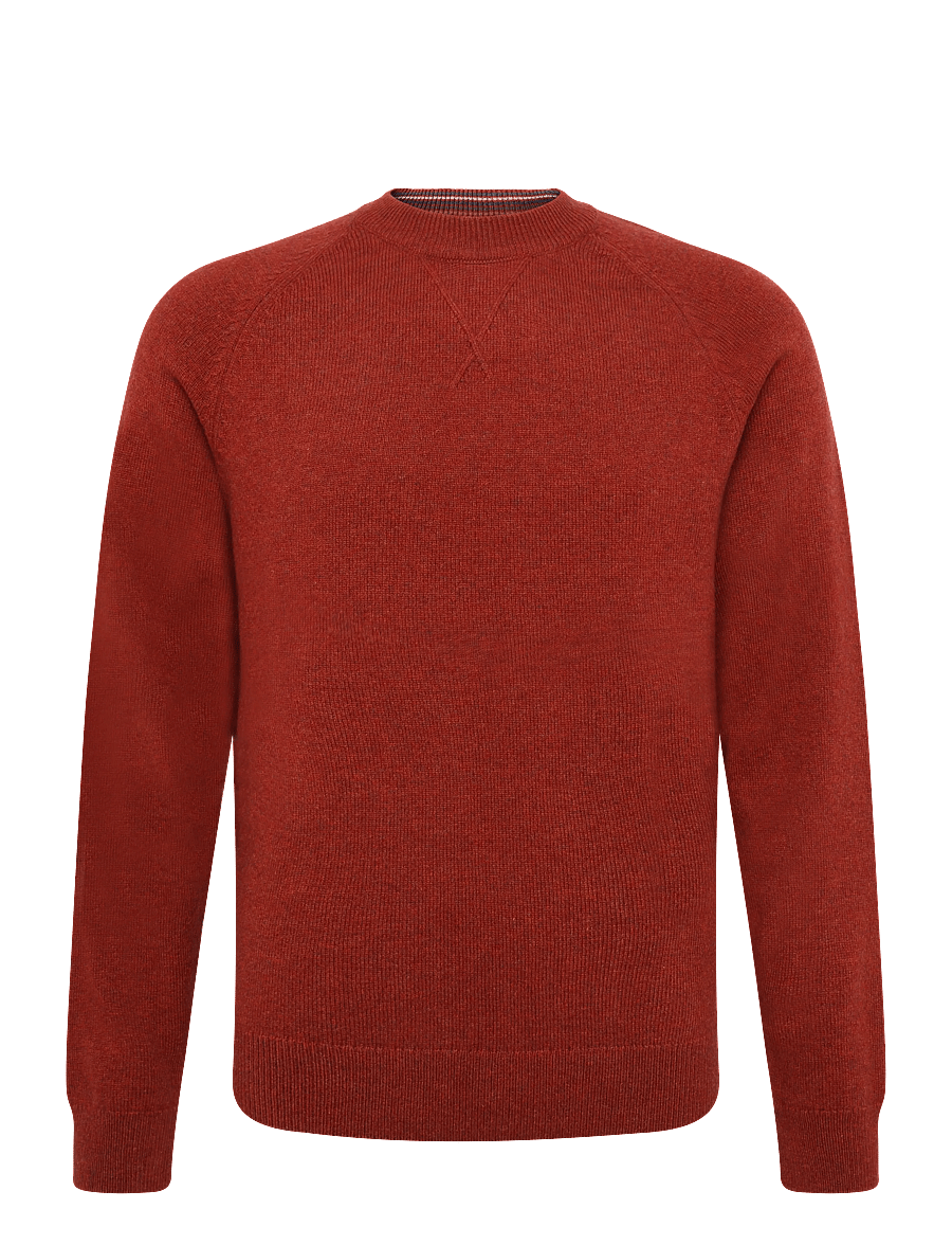 PS Paul Smith - MENS SWEATER CREW NECK - round necks - brick red - 0