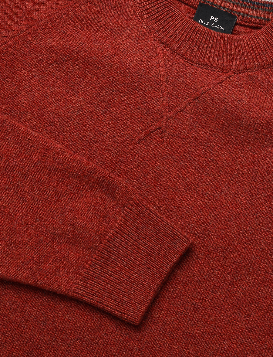 PS Paul Smith - MENS SWEATER CREW NECK - round necks - brick red - 2