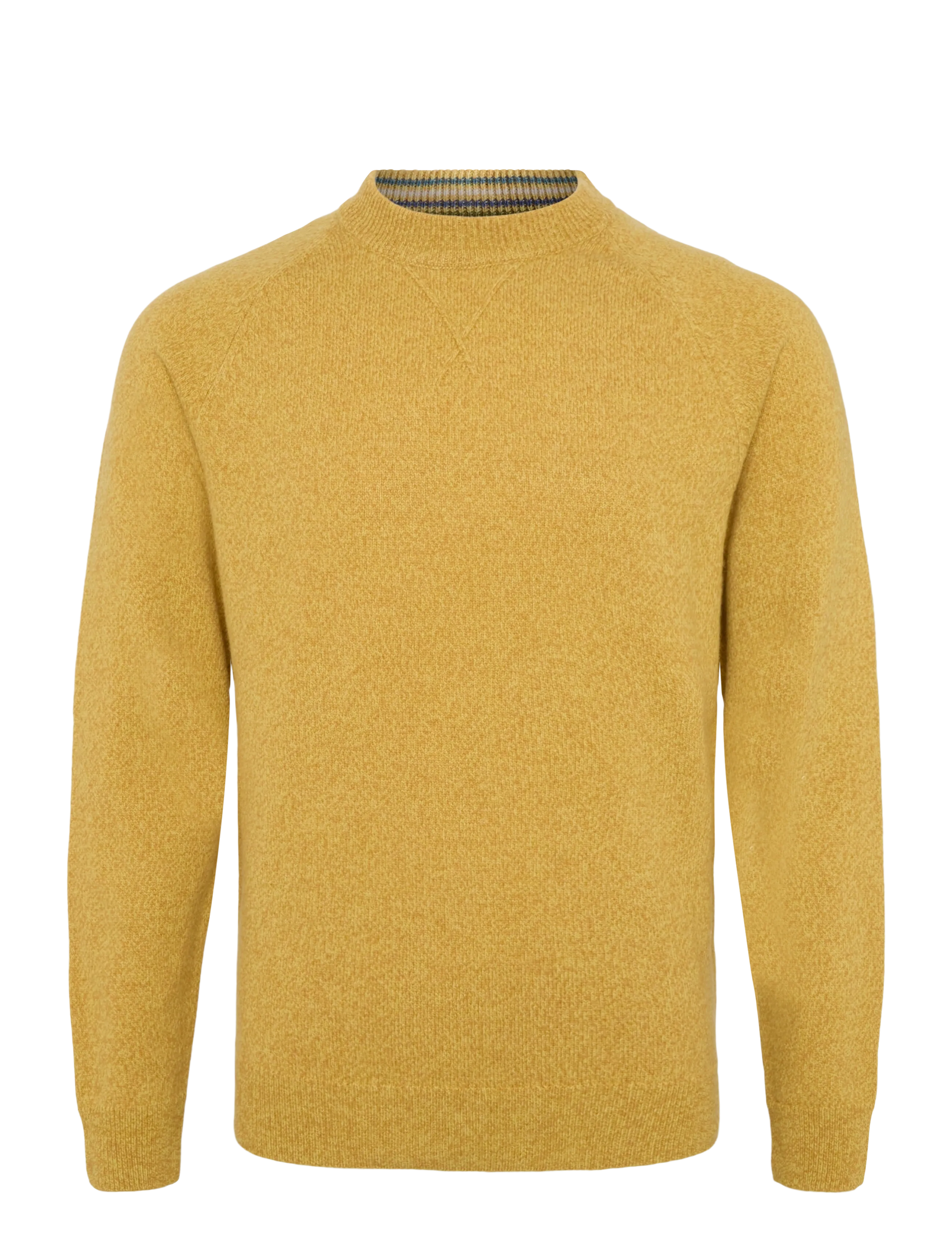 PS Paul Smith Mens Sweater Crew Neck, Herren, Rundhals Pullover, Gelb, Gr.XXL