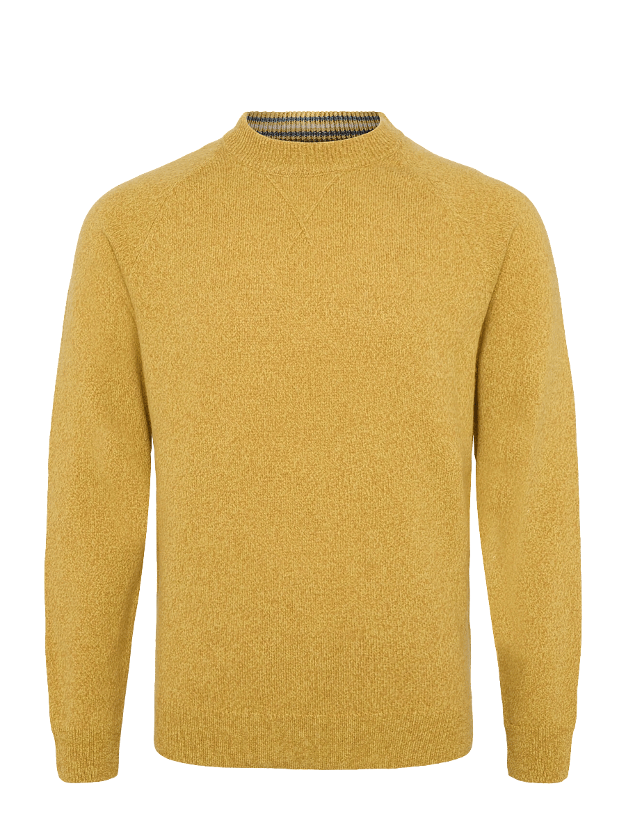 PS Paul Smith - MENS SWEATER CREW NECK - round necks - ochre yellow - 0
