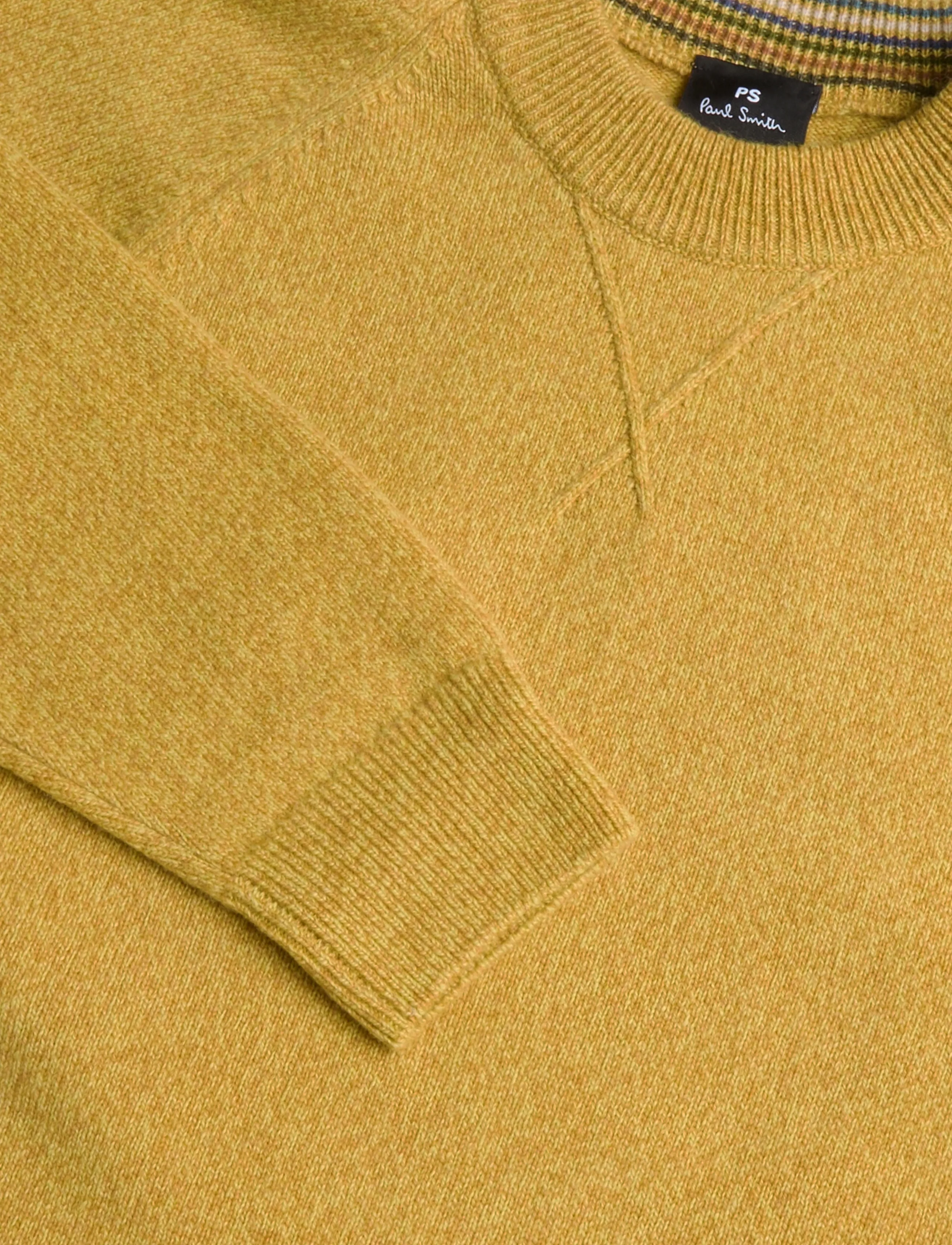 PS Paul Smith - MENS SWEATER CREW NECK - round necks - ochre yellow - 2