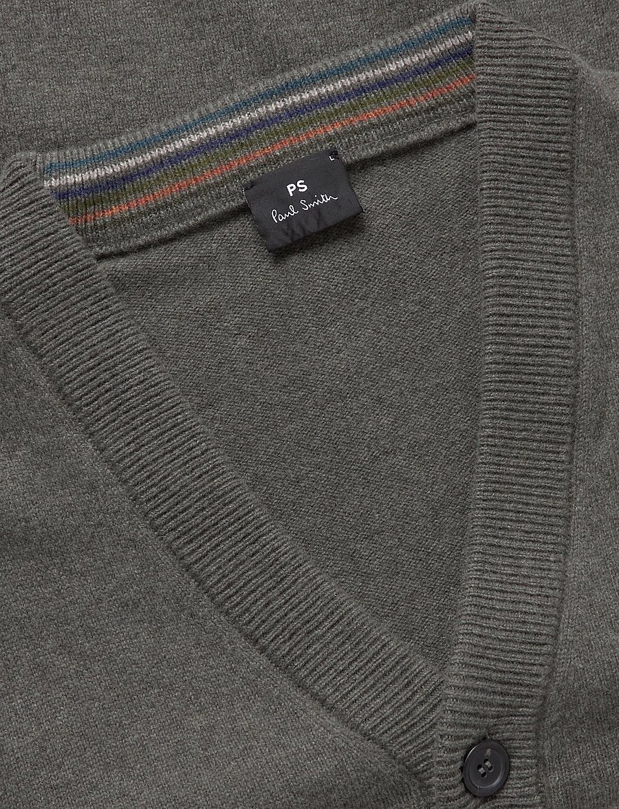 PS Paul Smith - MENS CARDIGAN BUTTON THRU - kardiganid - lt greyish green - 2