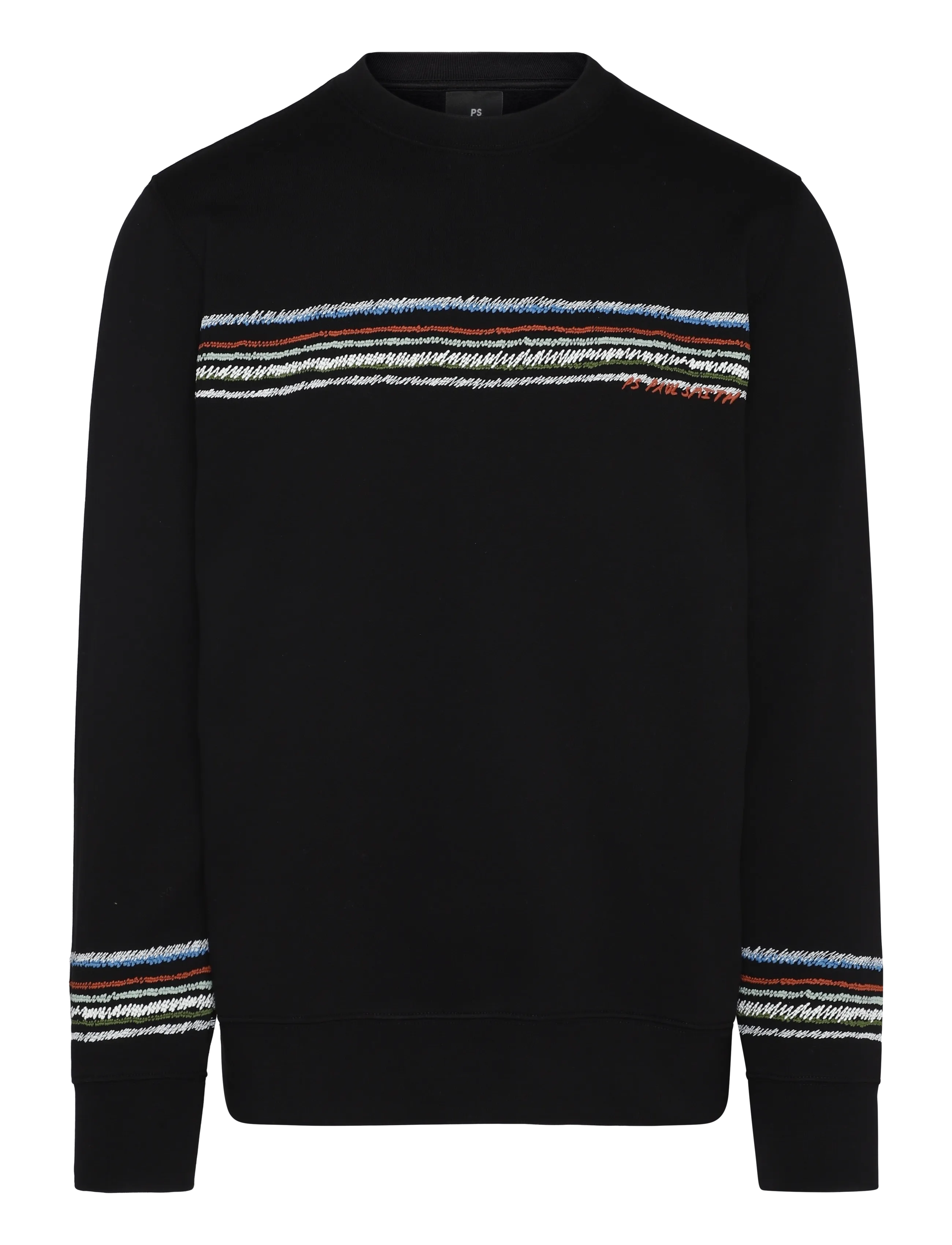 PS Paul Smith - MENS REG FIT SWEATSHIRT STRIPES - kläder - 79_black - 1