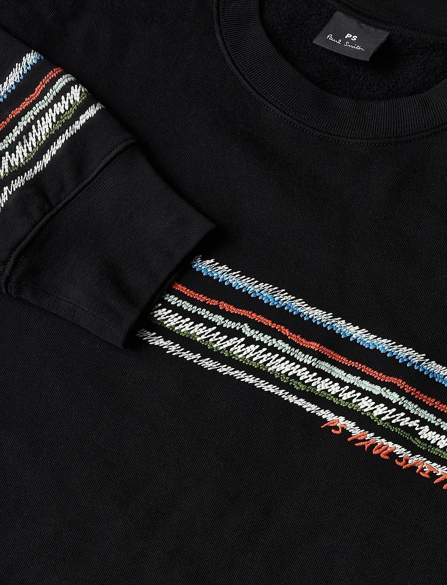 PS Paul Smith - MENS REG FIT SWEATSHIRT STRIPES - shop efter anledning - black - 5