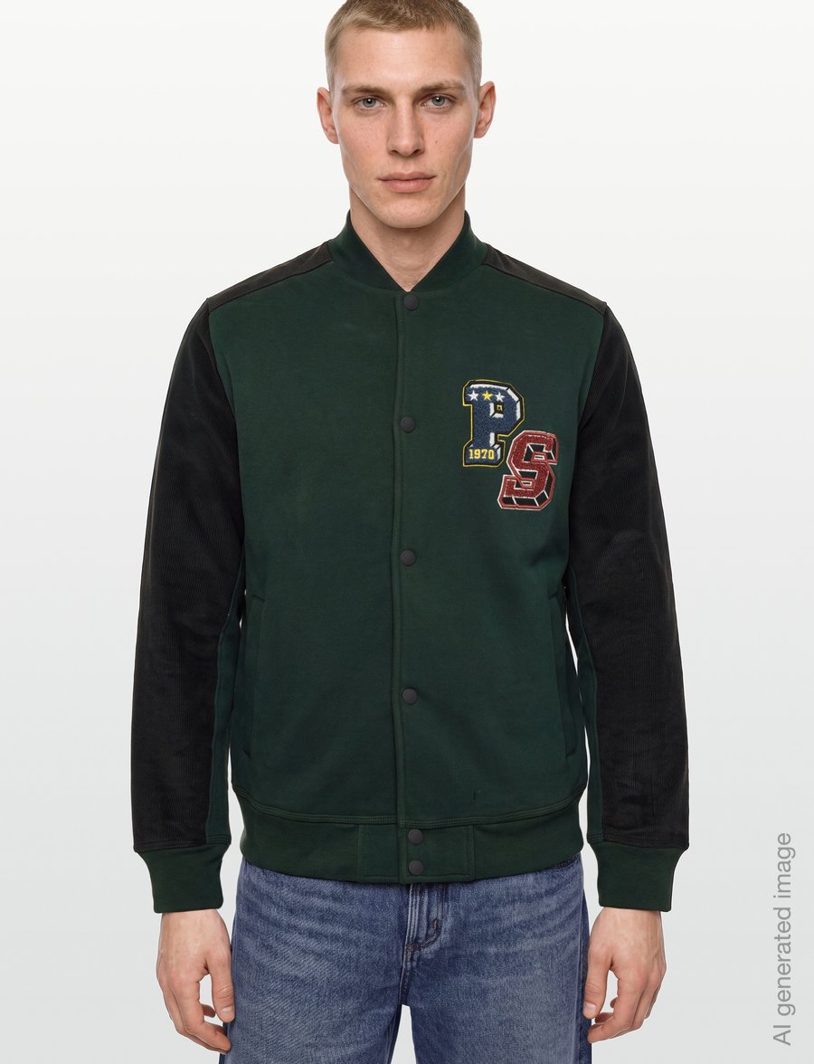 PS Paul Smith - MENS REG FIT BOMBER - kolledžijakid - bottle green - 3