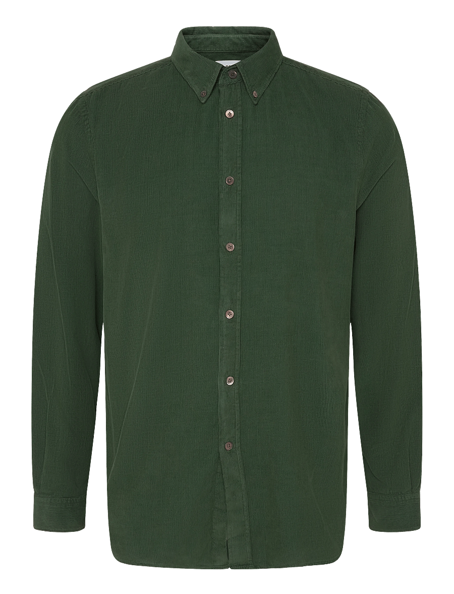 PS Paul Smith - MENS LS REGULAR FIT SHIRT BD - corduroy shirts - bottle green - 0