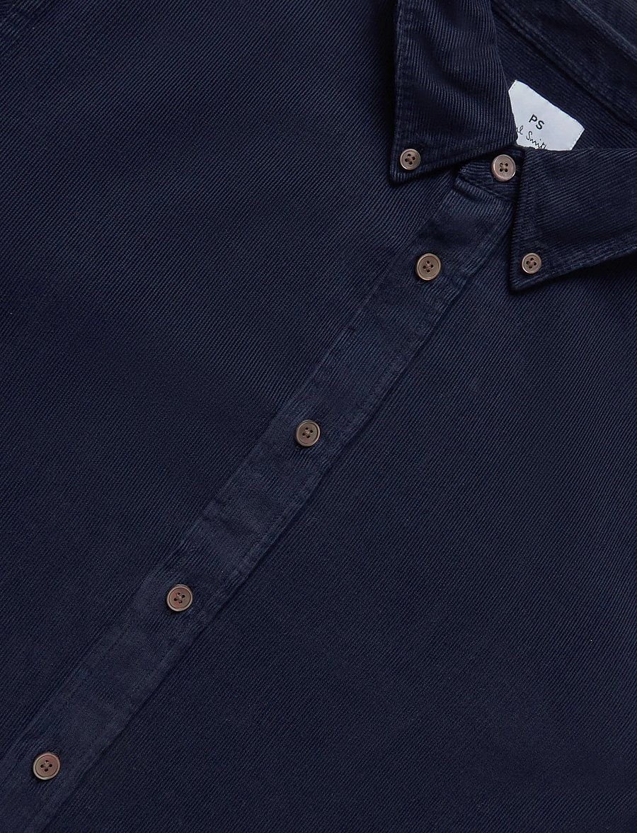 PS Paul Smith - MENS LS REGULAR FIT SHIRT BD - corduroy shirts - very dark navy - 2