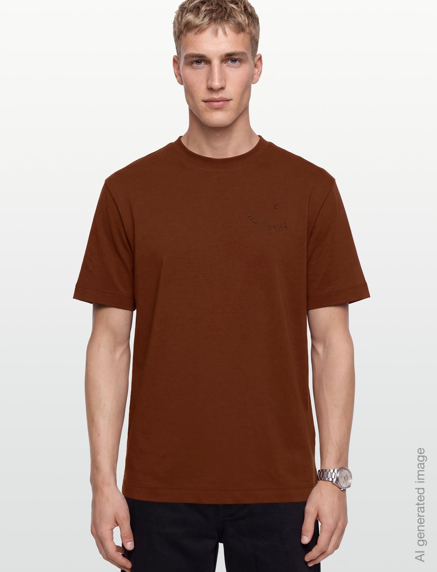 PS Paul Smith - MENS SS CASUAL FIT T SHIRT - kortærmede t-shirts - 28_burgundy/ borde - 3