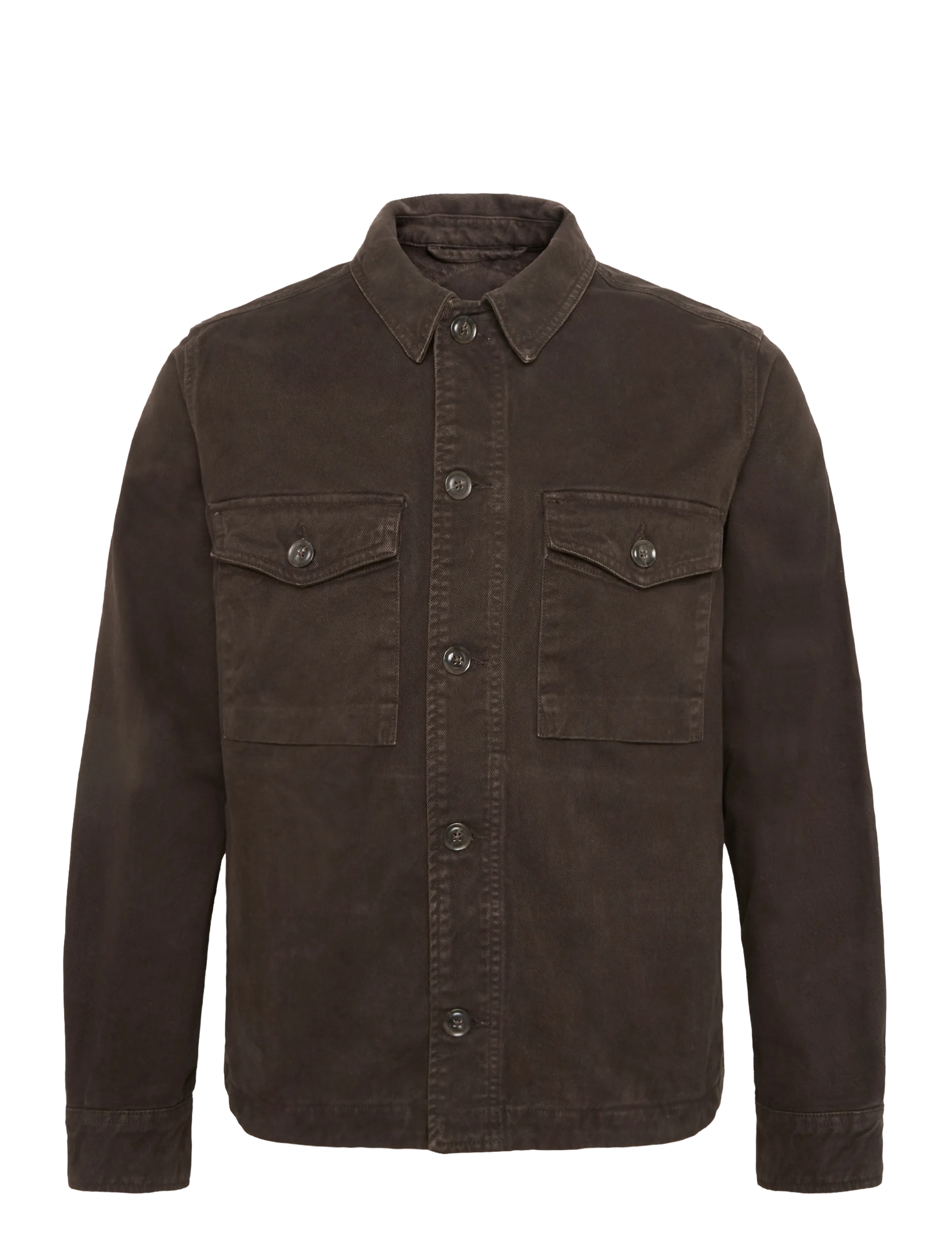 PS Paul Smith MENS MILITARY OVERSHIRT JKT - PS Paul Smith - DARK BROWN / brown