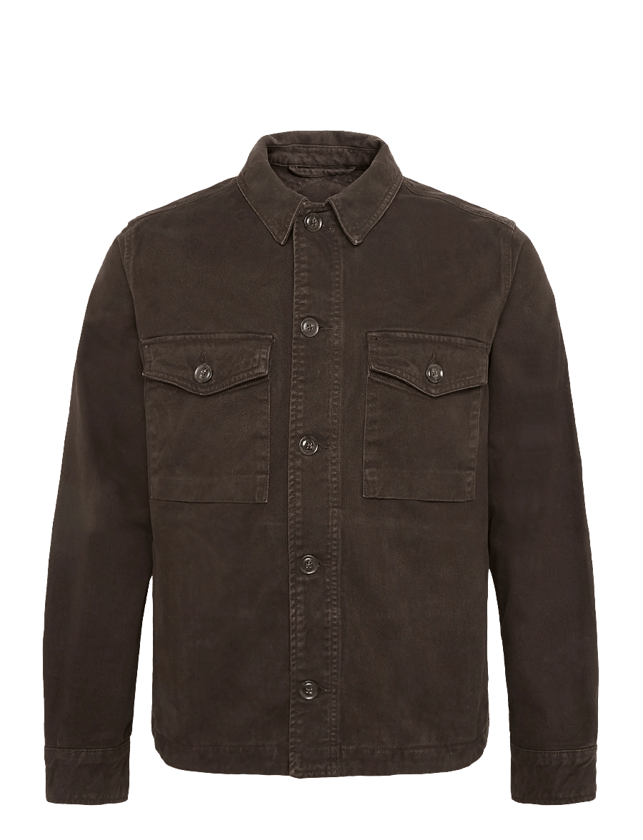 PS Paul Smith - MENS MILITARY OVERSHIRT JKT - Überhemden - dark brown - 0