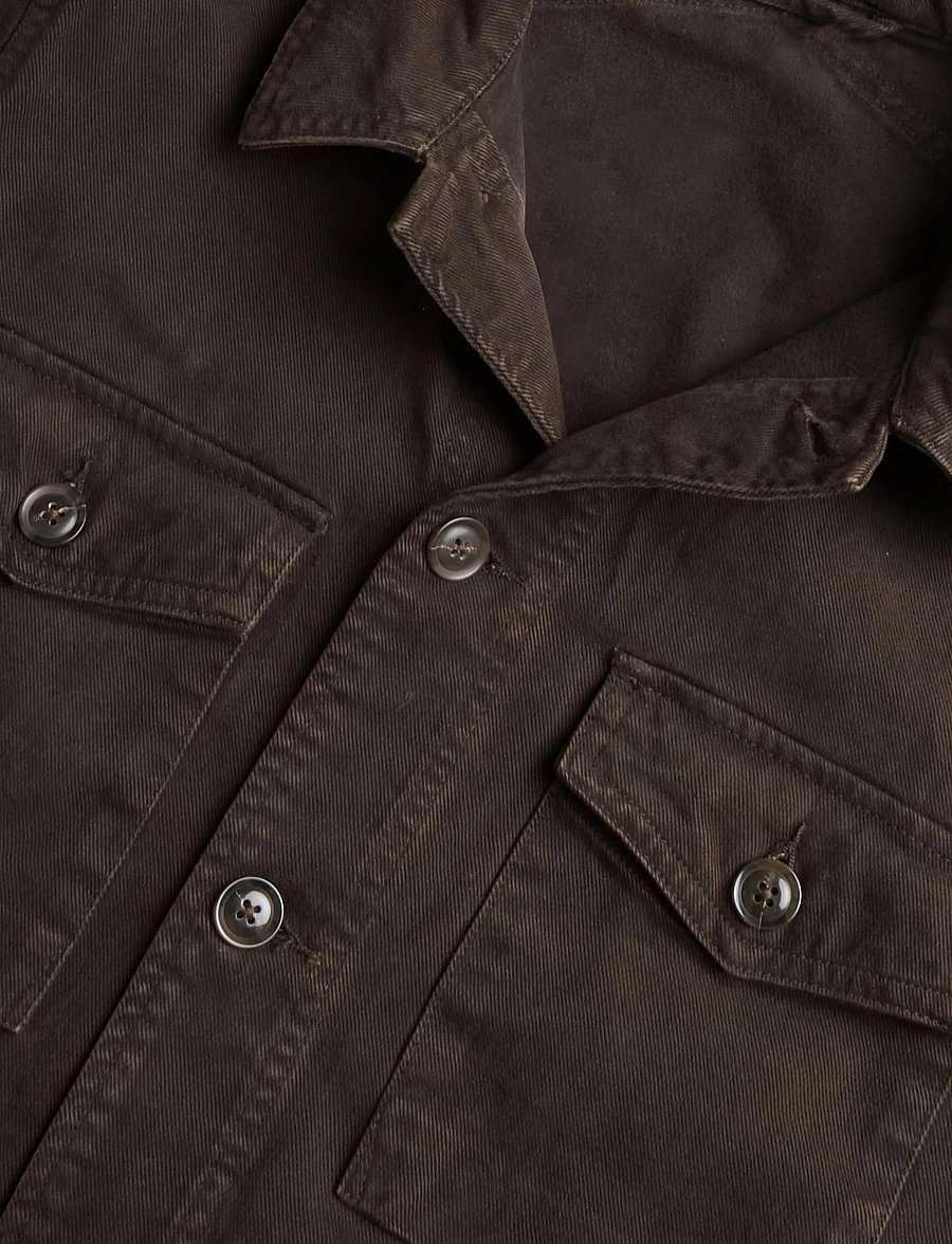 PS Paul Smith - MENS MILITARY OVERSHIRT JKT - Überhemden - dark brown - 2