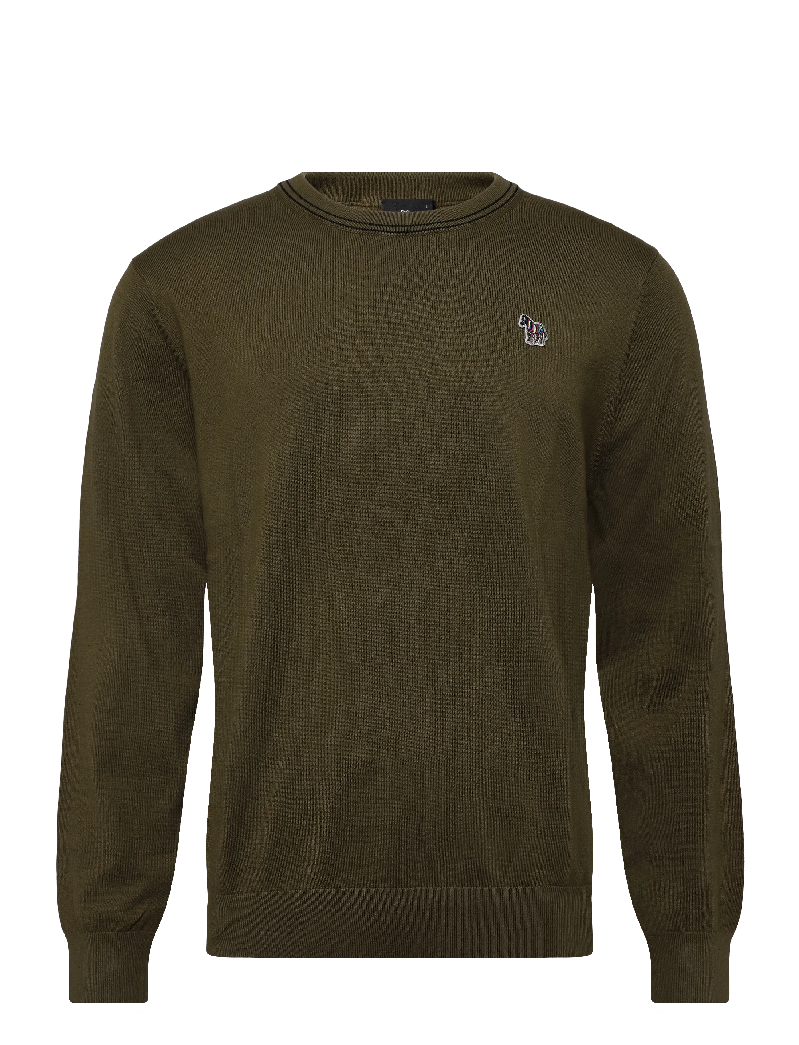 PS Paul Smith MENS SWEATER CREW NECK ZEB BAD - Rundhalsad - MILITARY GREEN / khaki/green