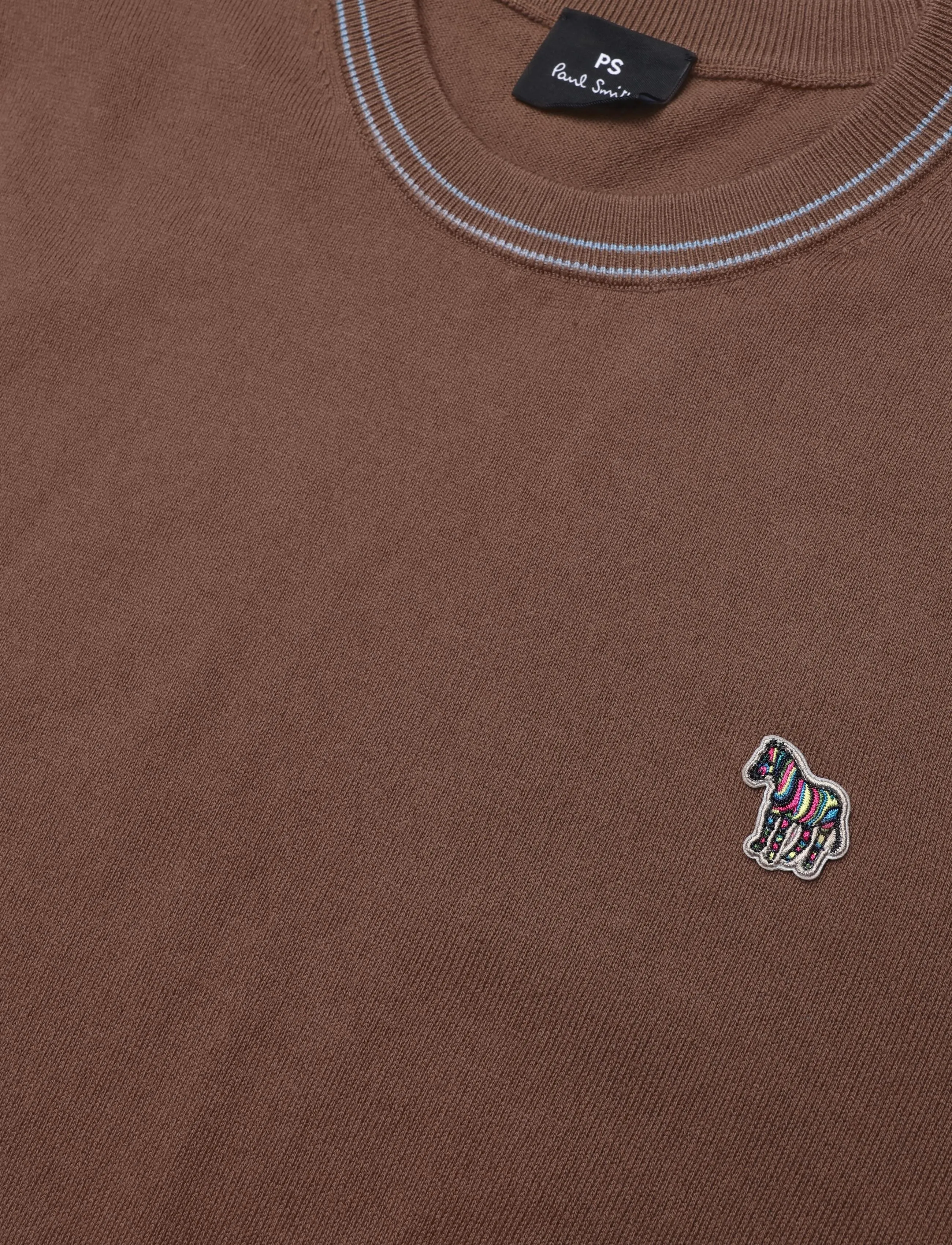 PS Paul Smith - MENS SWEATER CREW NECK ZEB BAD - Ümara kaelusega - mud - 2