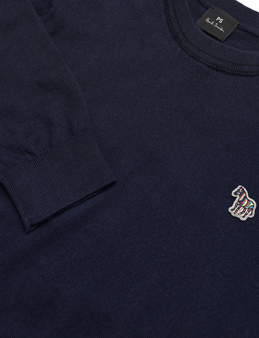 PS Paul Smith - MENS SWEATER CREW NECK ZEB BAD - kringlótt hálsmál - very dark navy - 5