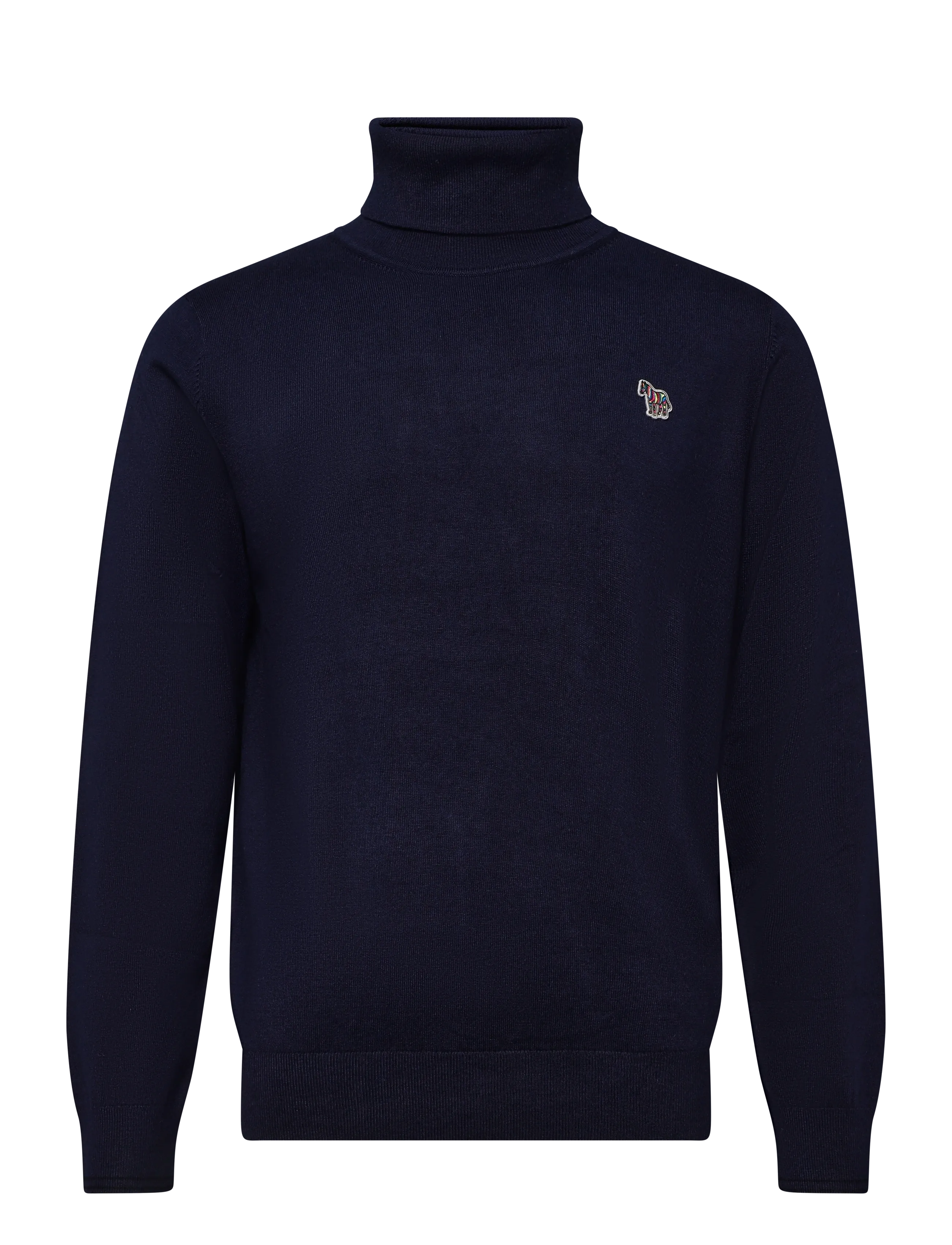 PS Paul Smith MENS SWEATER ROLL NECK ZEB BAD - Riided - 49_VERY DARK NAVY / navy