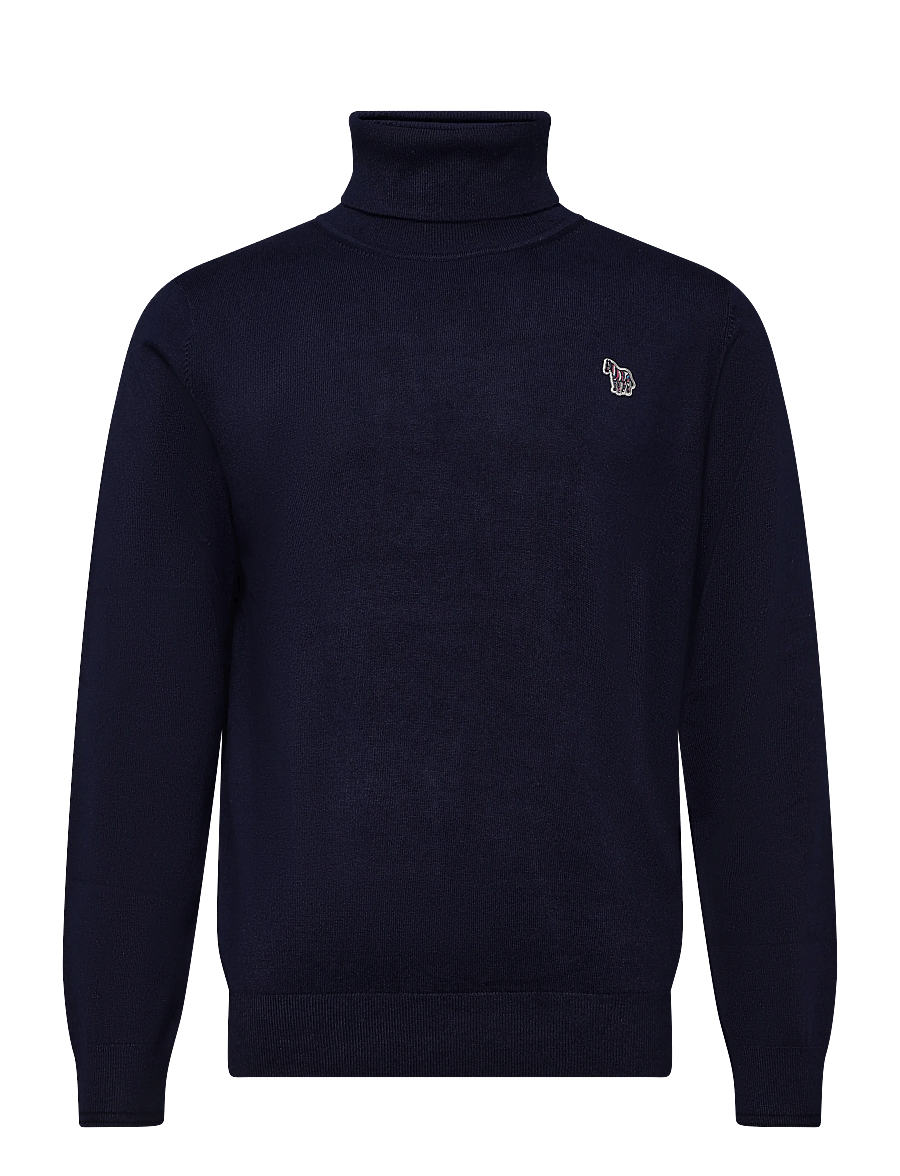 PS Paul Smith - MENS SWEATER ROLL NECK ZEB BAD - kõrge kaelusega - 49_very dark navy - 0