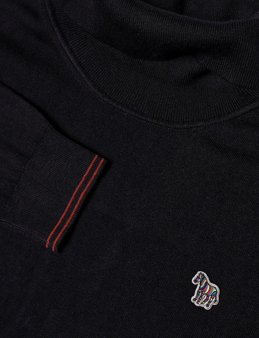 PS Paul Smith - MENS SWEATER ROLL NECK ZEB BAD - kõrge kaelusega - 79_black - 2