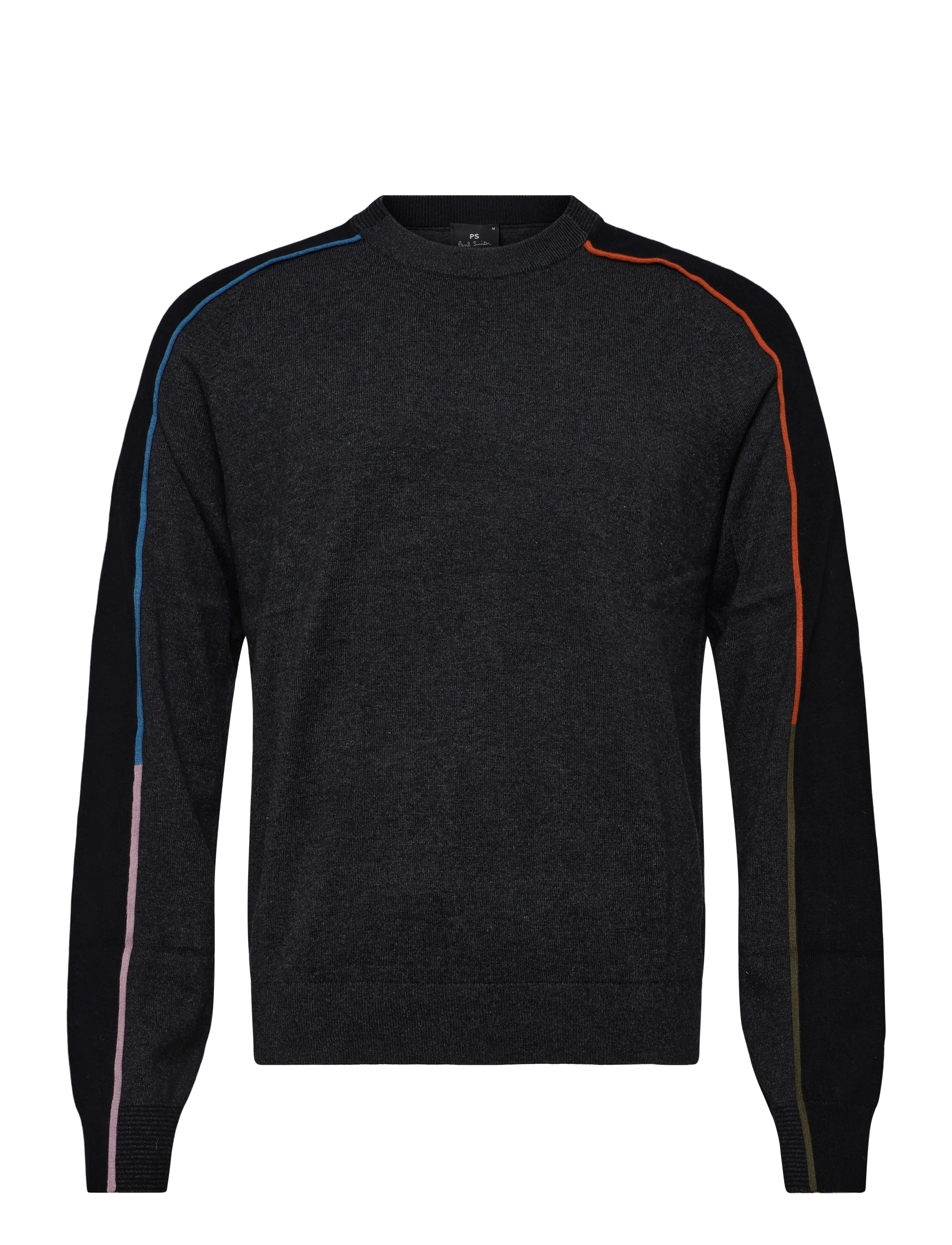 PS Paul Smith MENS SWEATER CREW NECK - Rundhalsad - BLACK MELANGE / grey