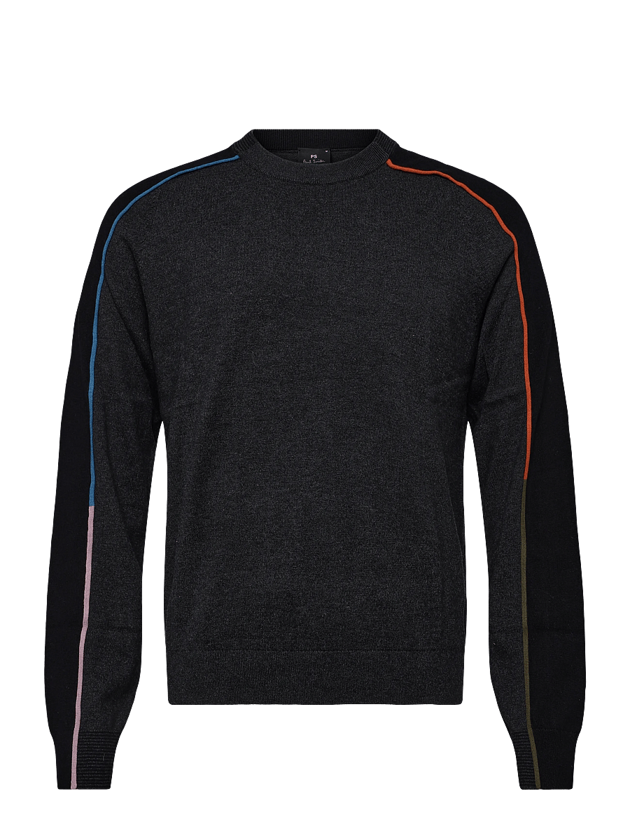 PS Paul Smith - MENS SWEATER CREW NECK - kringlótt hálsmál - black melange - 1