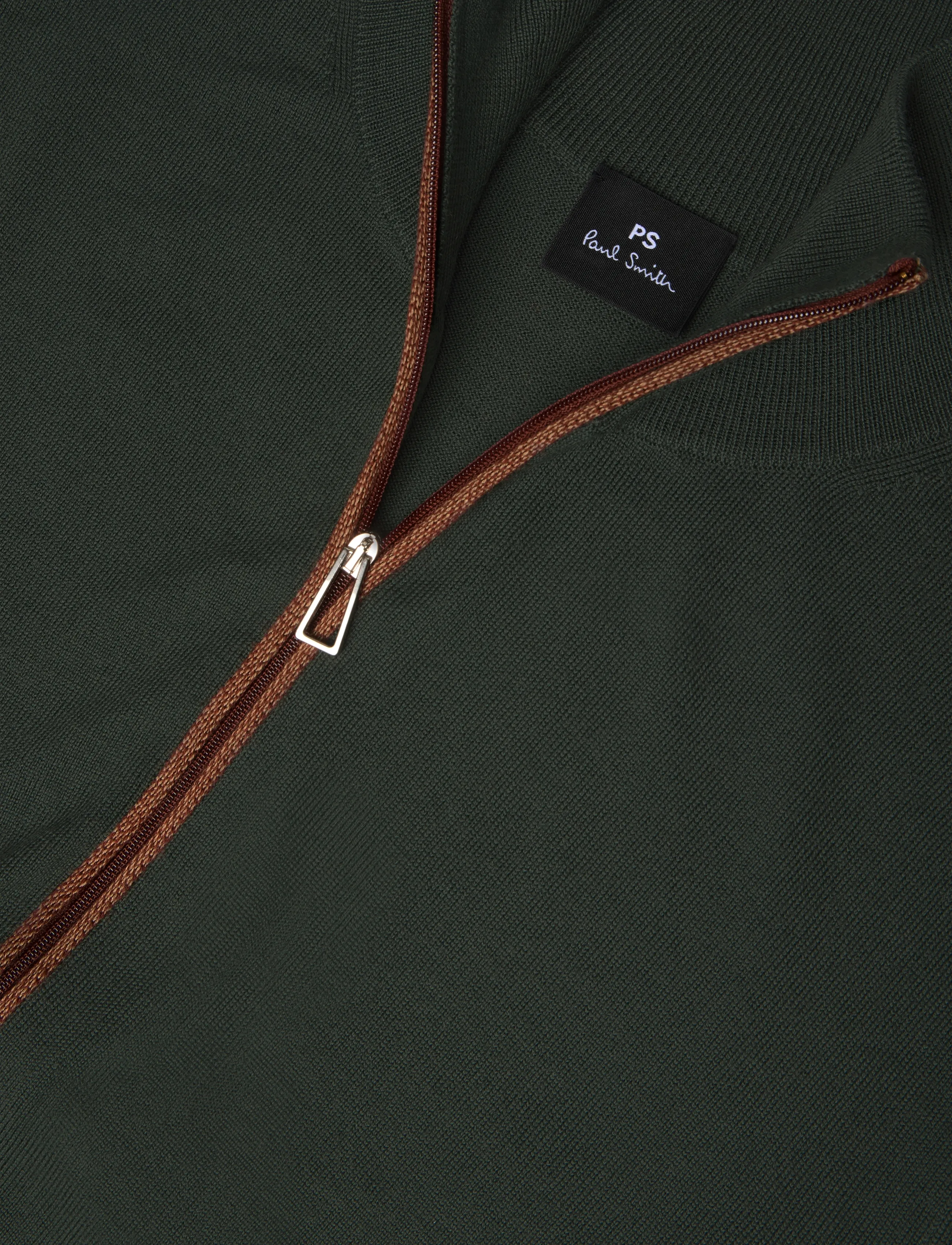 PS Paul Smith - MENS CARDIGAN ZIP THRU - full zip jumpers - 38_bottle green - 2