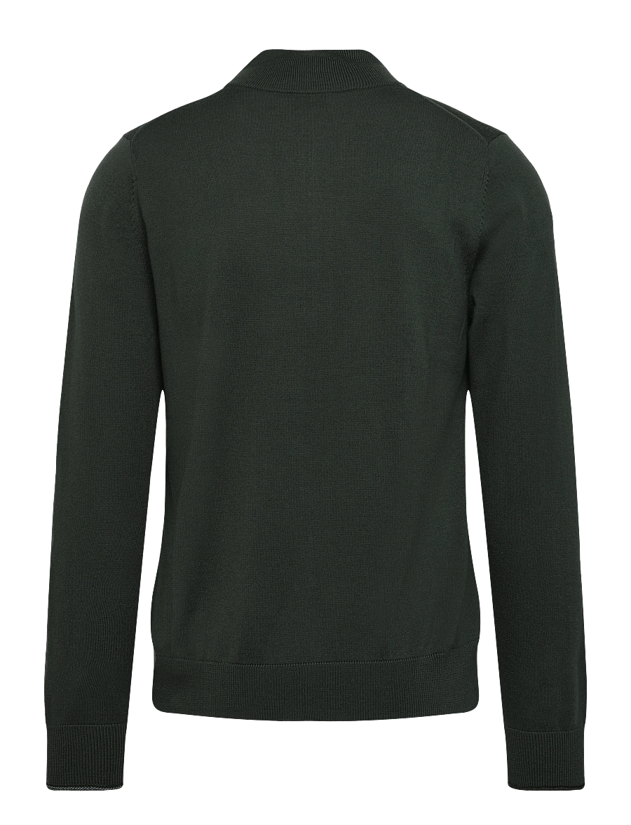 PS Paul Smith - MENS CARDIGAN ZIP THRU - pullover mit durchgehendem reißverschluss - bottle green - 1