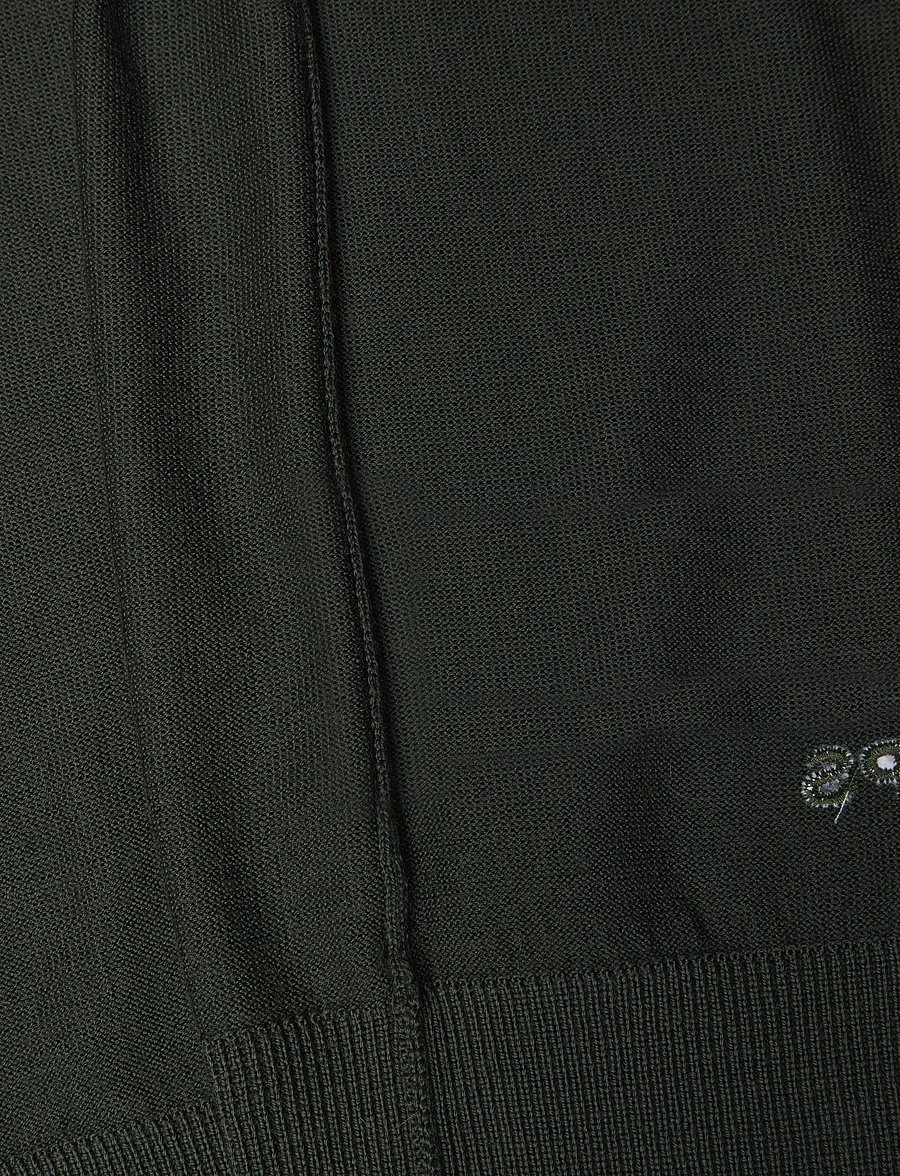 PS Paul Smith - MENS CARDIGAN ZIP THRU - pullover mit durchgehendem reißverschluss - bottle green - 4