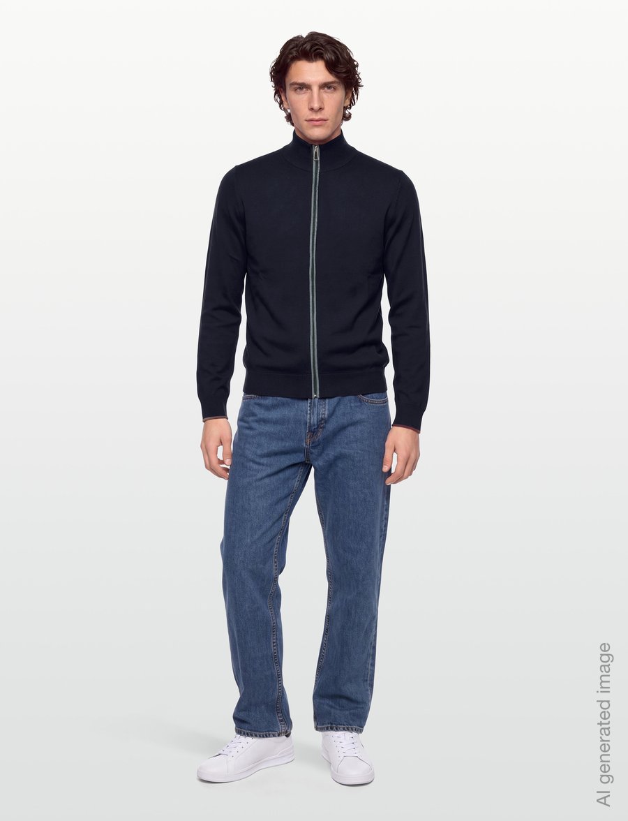PS Paul Smith - MENS CARDIGAN ZIP THRU - lukuga džemprid - very dark navy - 0