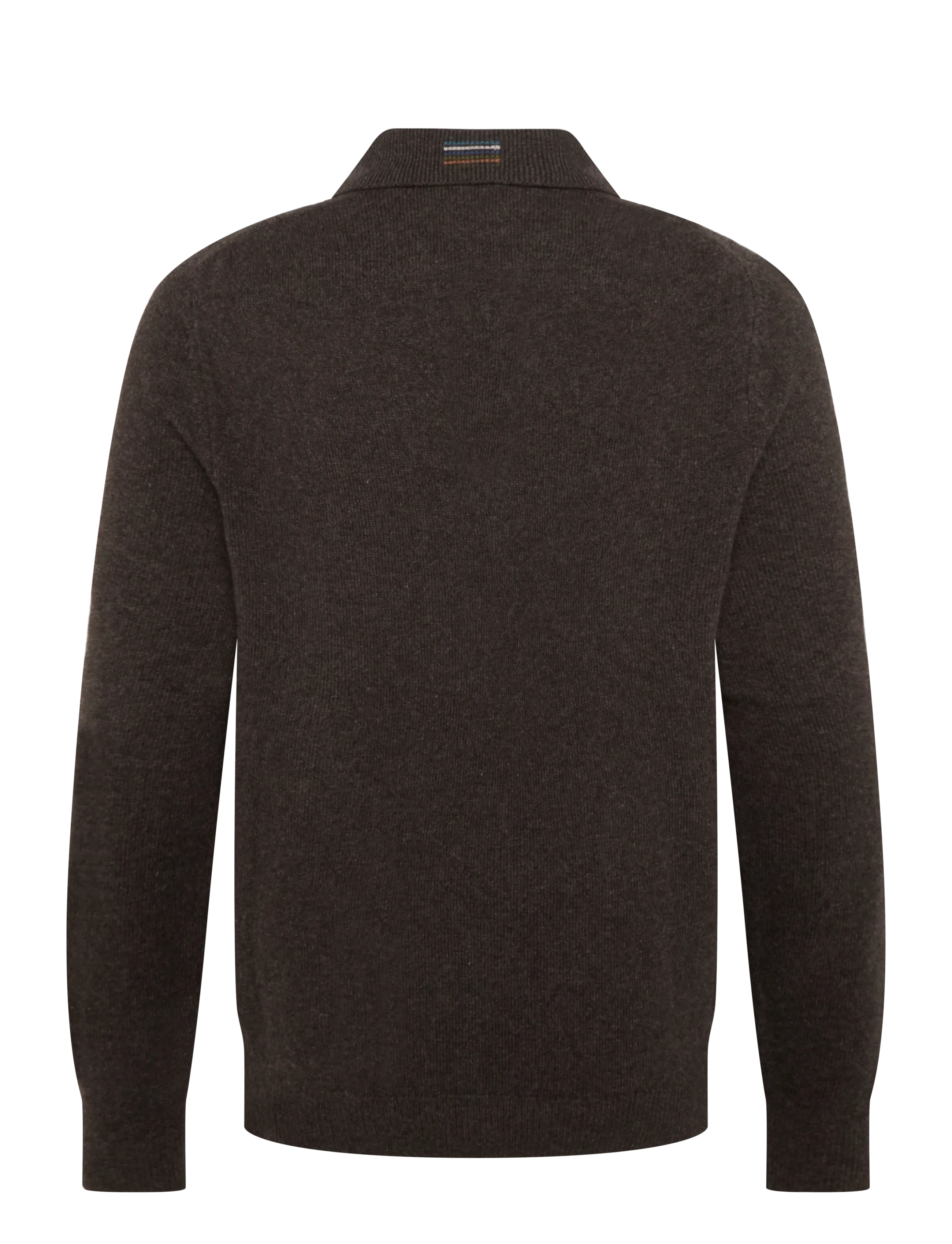 PS Paul Smith - MENS SWEATER LS POLO - langärmelige strick-polohemden - dark brown - 1