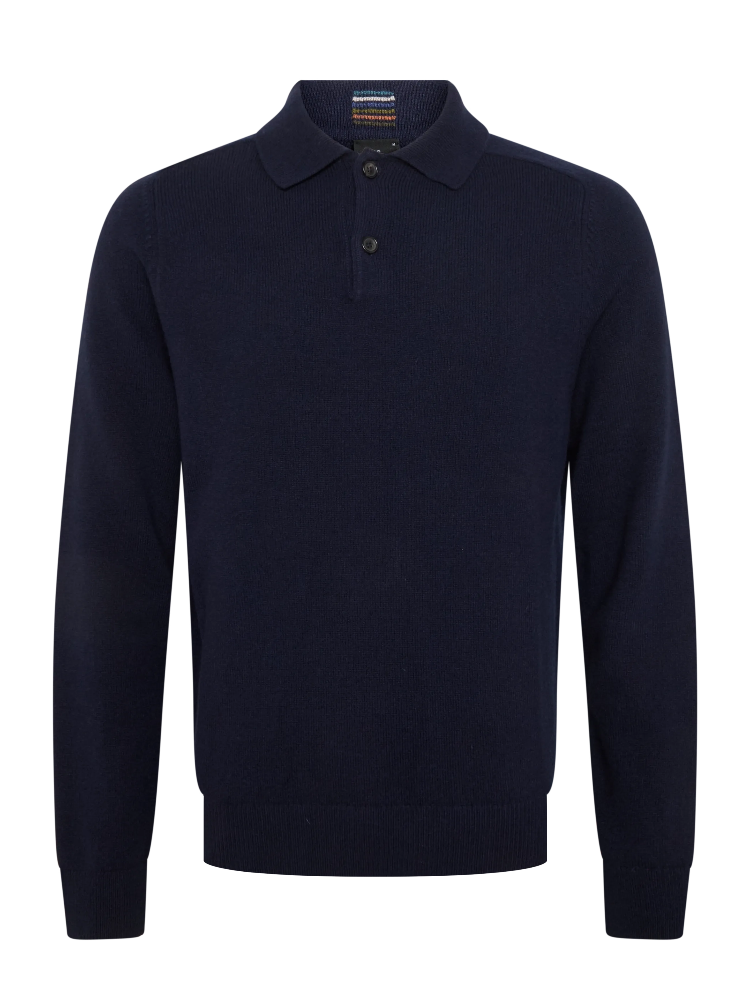 PS Paul Smith MENS SWEATER LS POLO - PS Paul Smith - VERY DARK NAVY / navy
