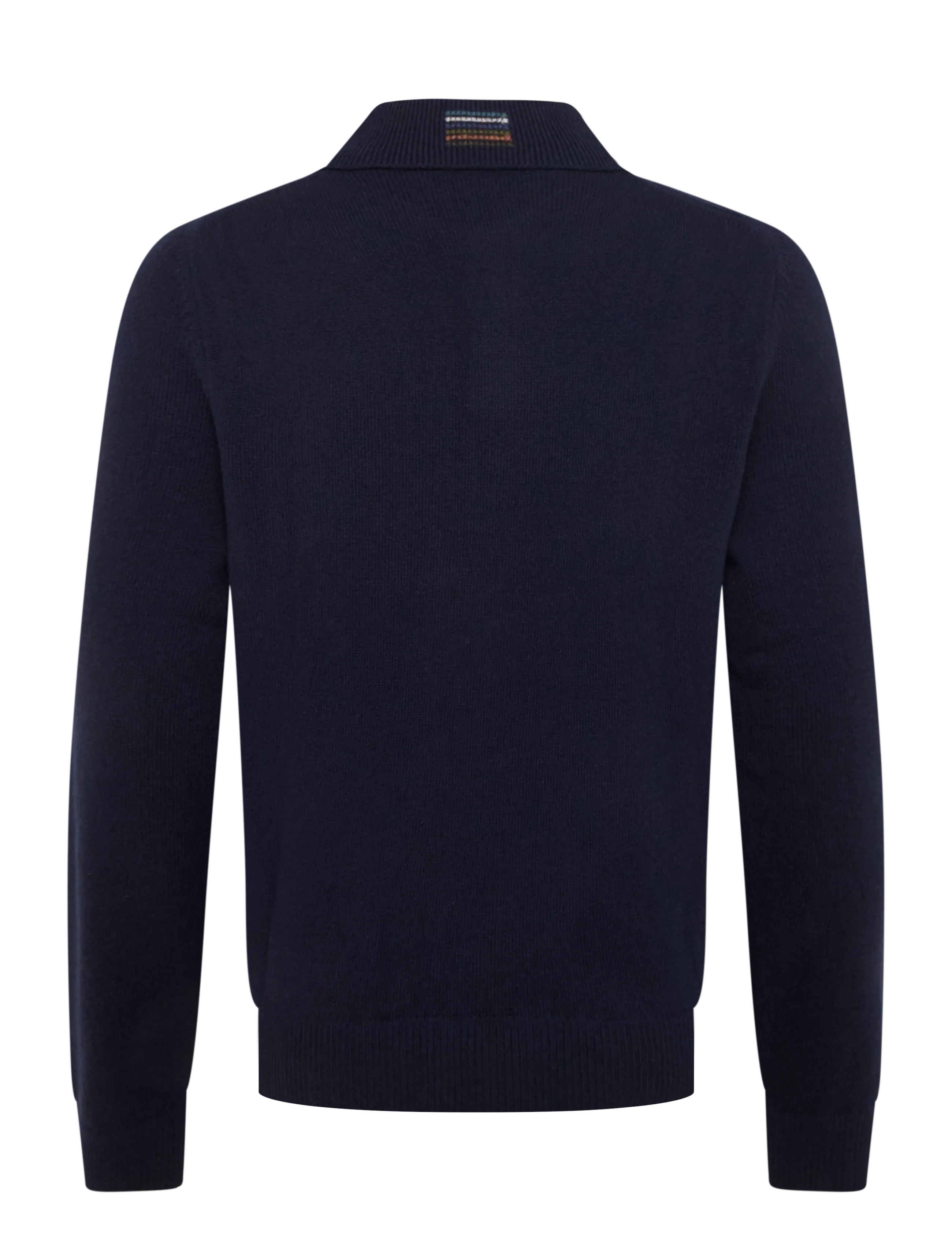 PS Paul Smith - MENS SWEATER LS POLO - langärmelige strick-polohemden - very dark navy - 1