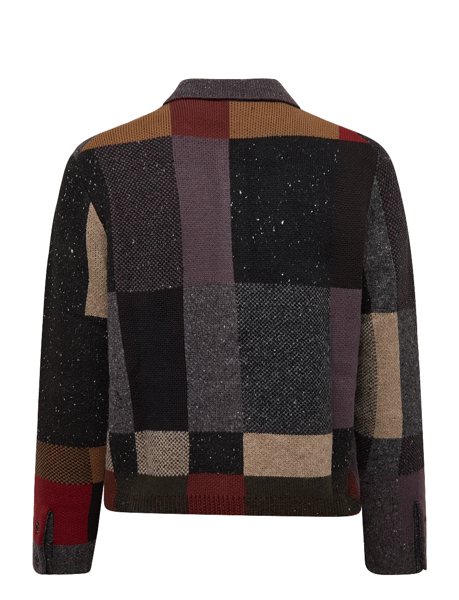 PS Paul Smith - MENS CARDIGAN BUTTON THRU - kardiganid - black melange - 1