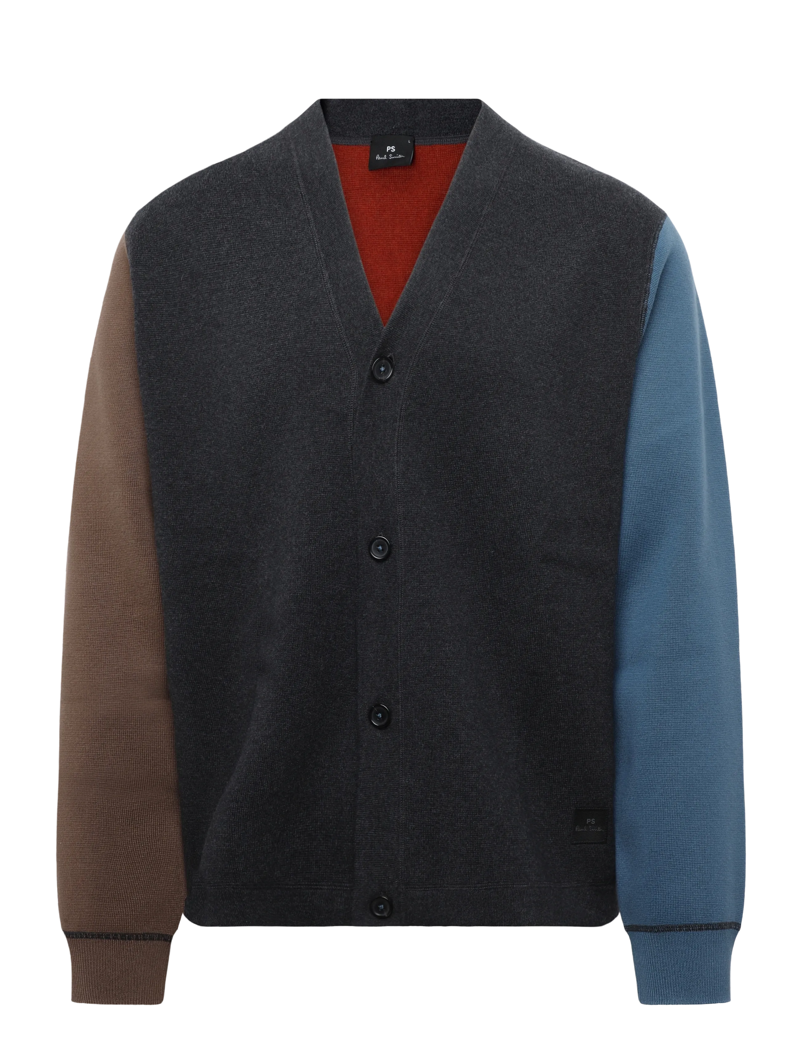 PS Paul Smith MENS CARDIGAN BUTTON THRU - Shop efter anledning - BLACK MELANGE / grey