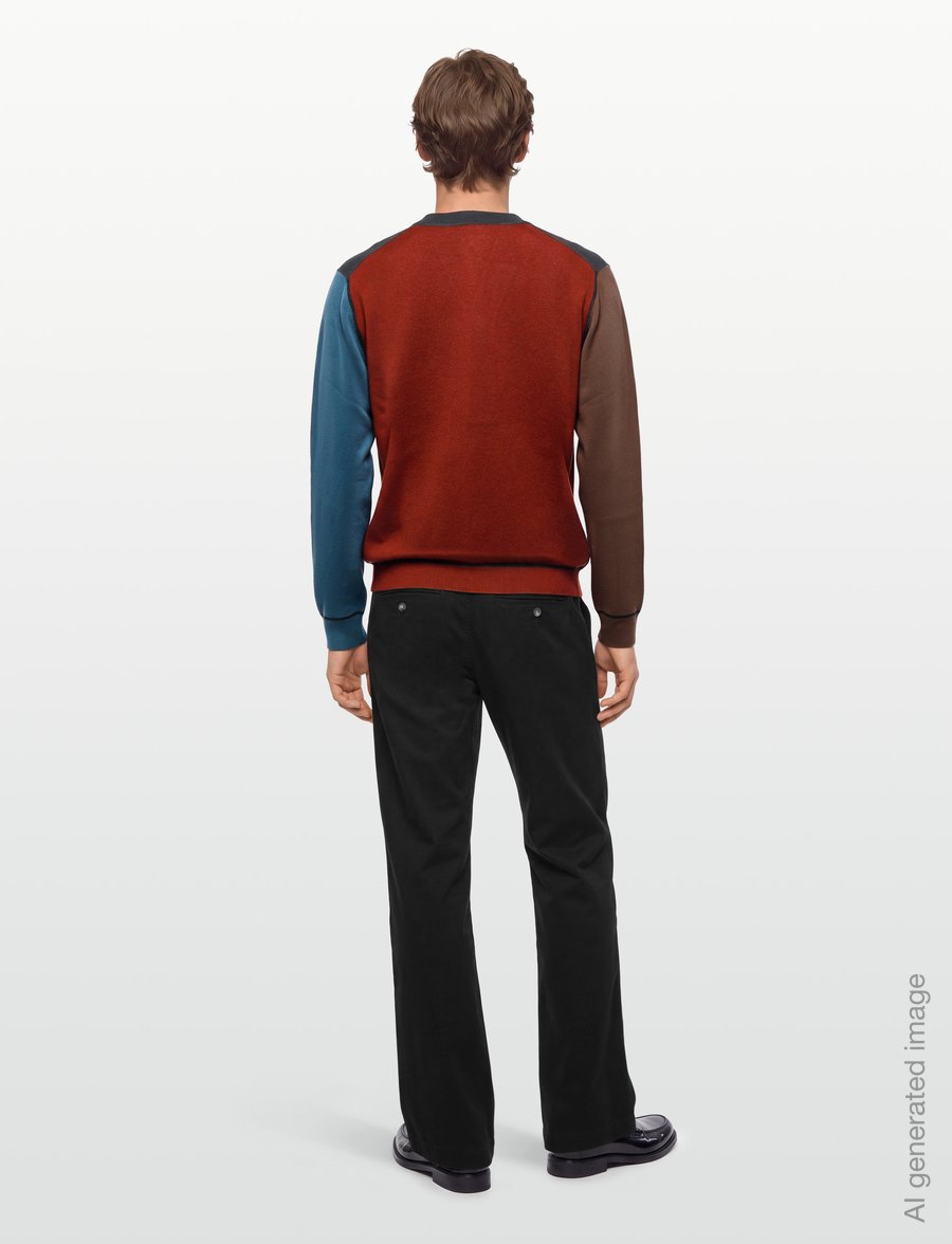 PS Paul Smith - MENS CARDIGAN BUTTON THRU - gilets - black melange - 4