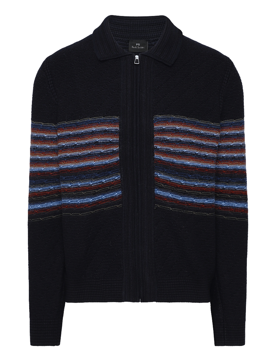 PS Paul Smith - MENS CARDIGAN ZIP THRU - kardiganid - 49_very dark navy - 1