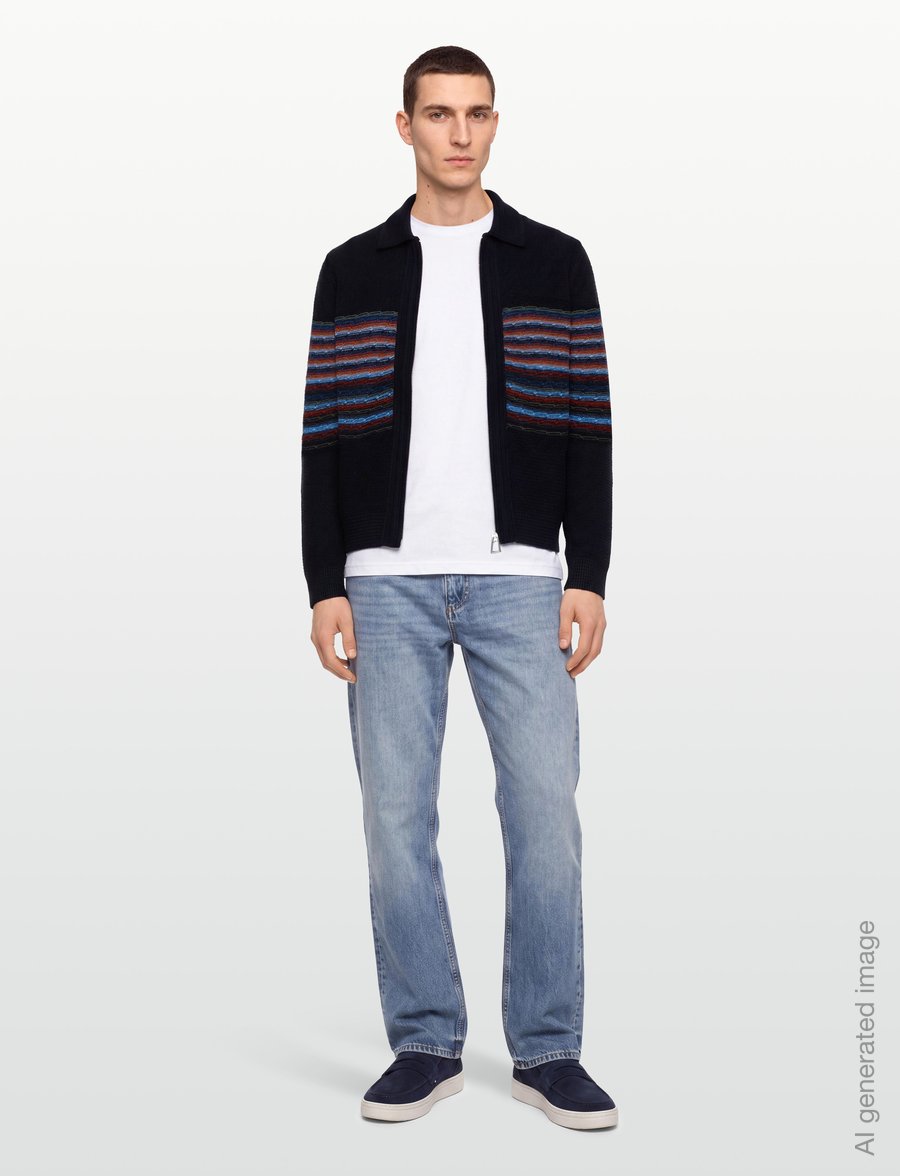 PS Paul Smith - MENS CARDIGAN ZIP THRU - kardiganid - 49_very dark navy - 0
