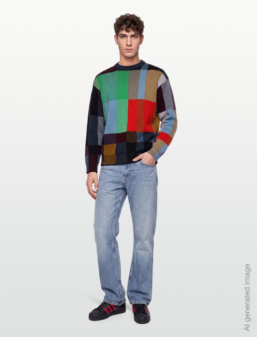 PS Paul Smith - MENS SWEATER CREW NECK - rundhals - 92_multi coloured - 0