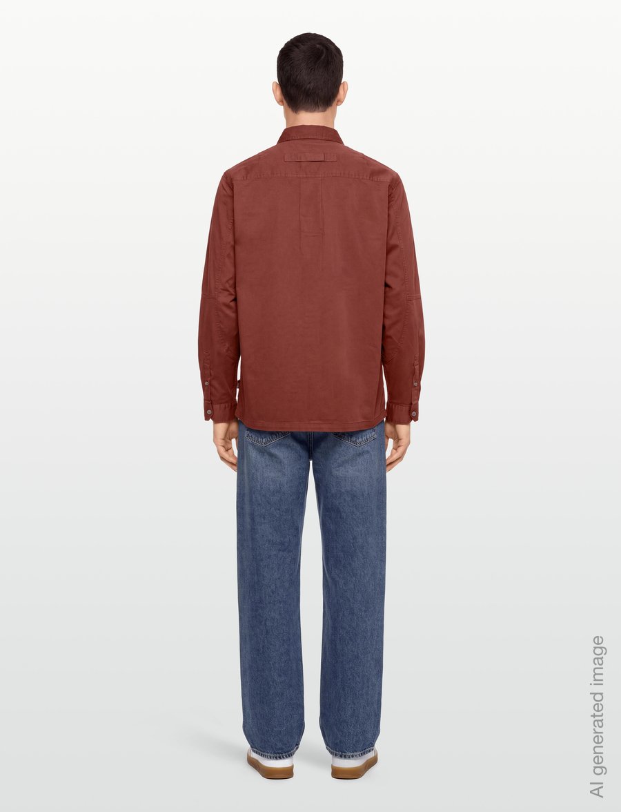 PS Paul Smith - MENS LS CASUAL FIT SHIRT - casual skjortor - burgundy/ borde - 4