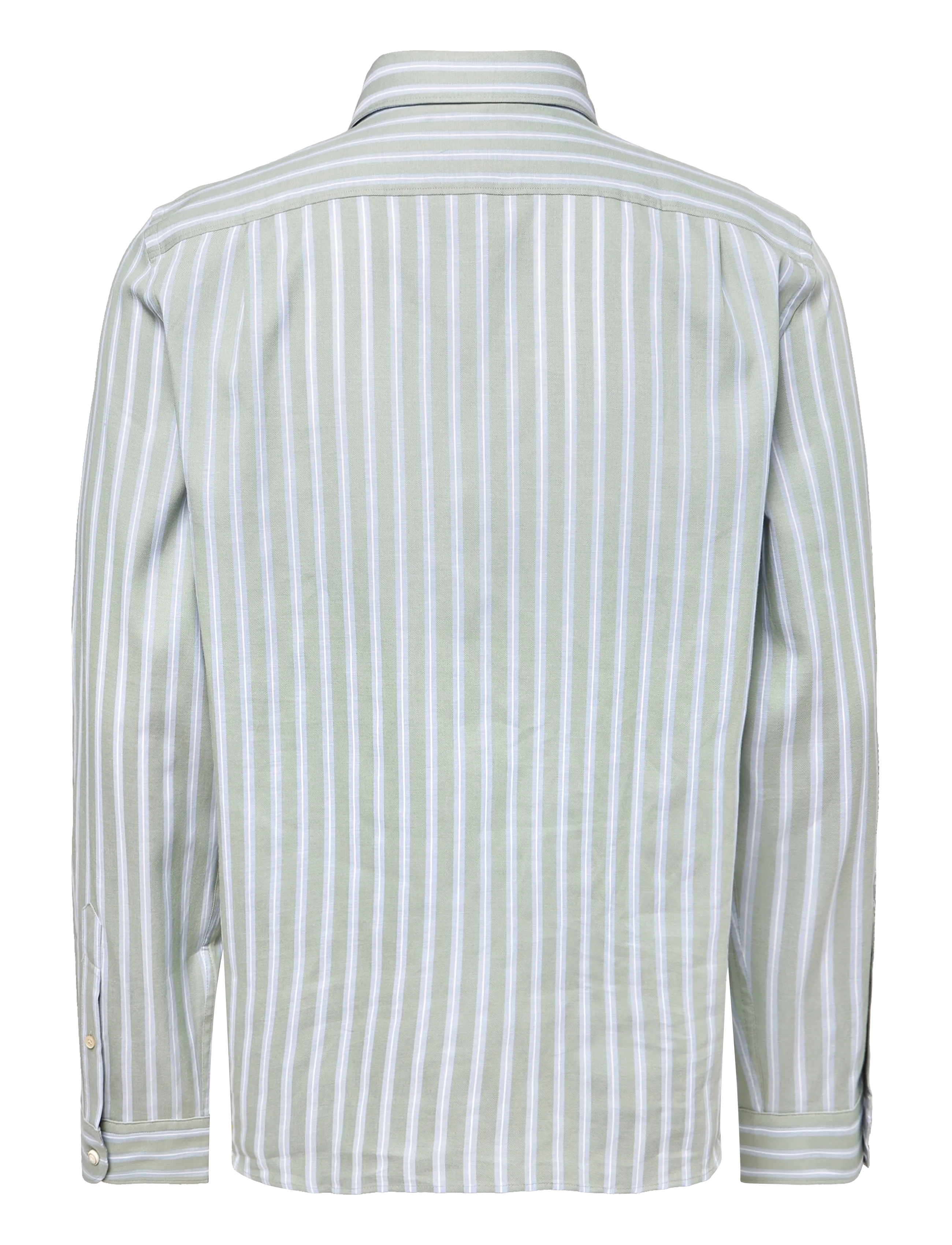 PS Paul Smith - MENS  LS REGULAR  FIT SHIRT - triibulised särgid - 34_lt greyish green - 1